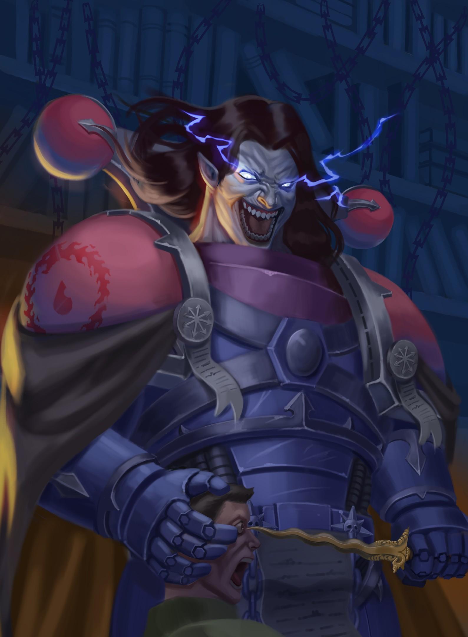 Chao, Spacemarine, Khonjar, a space marine of the Invocators Chaos Warband