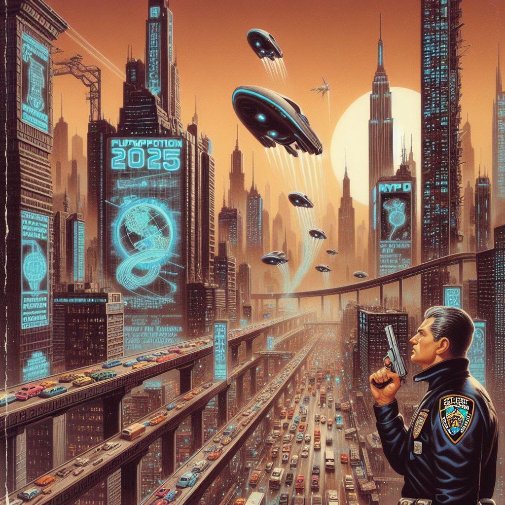 2025, Ai Generated, Cyberpunk, Nypd, Nypd 2025, Retro Review