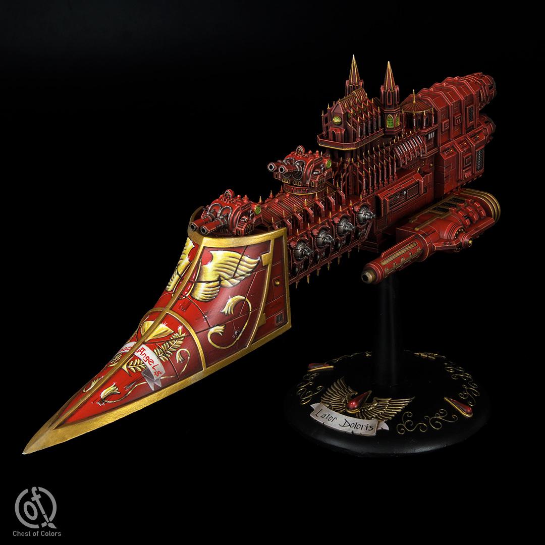 3d Print, Battlefleet Gothic, Blood Angels, Frigate