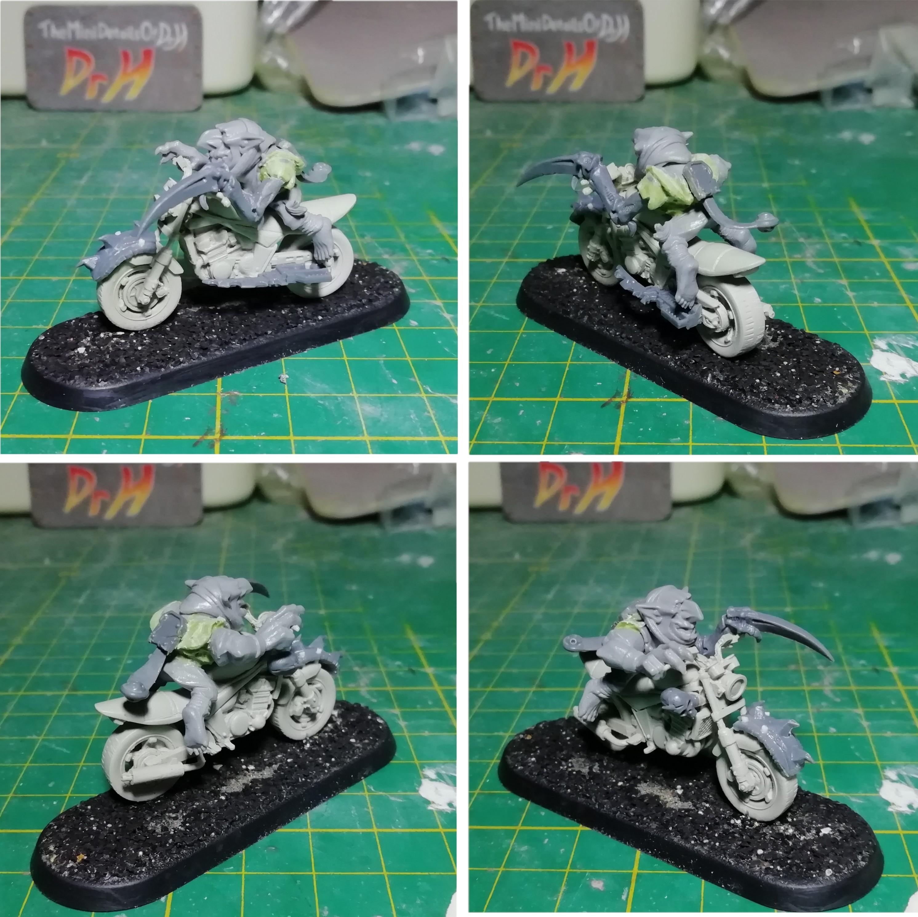 Grot on a motorbike wip 3