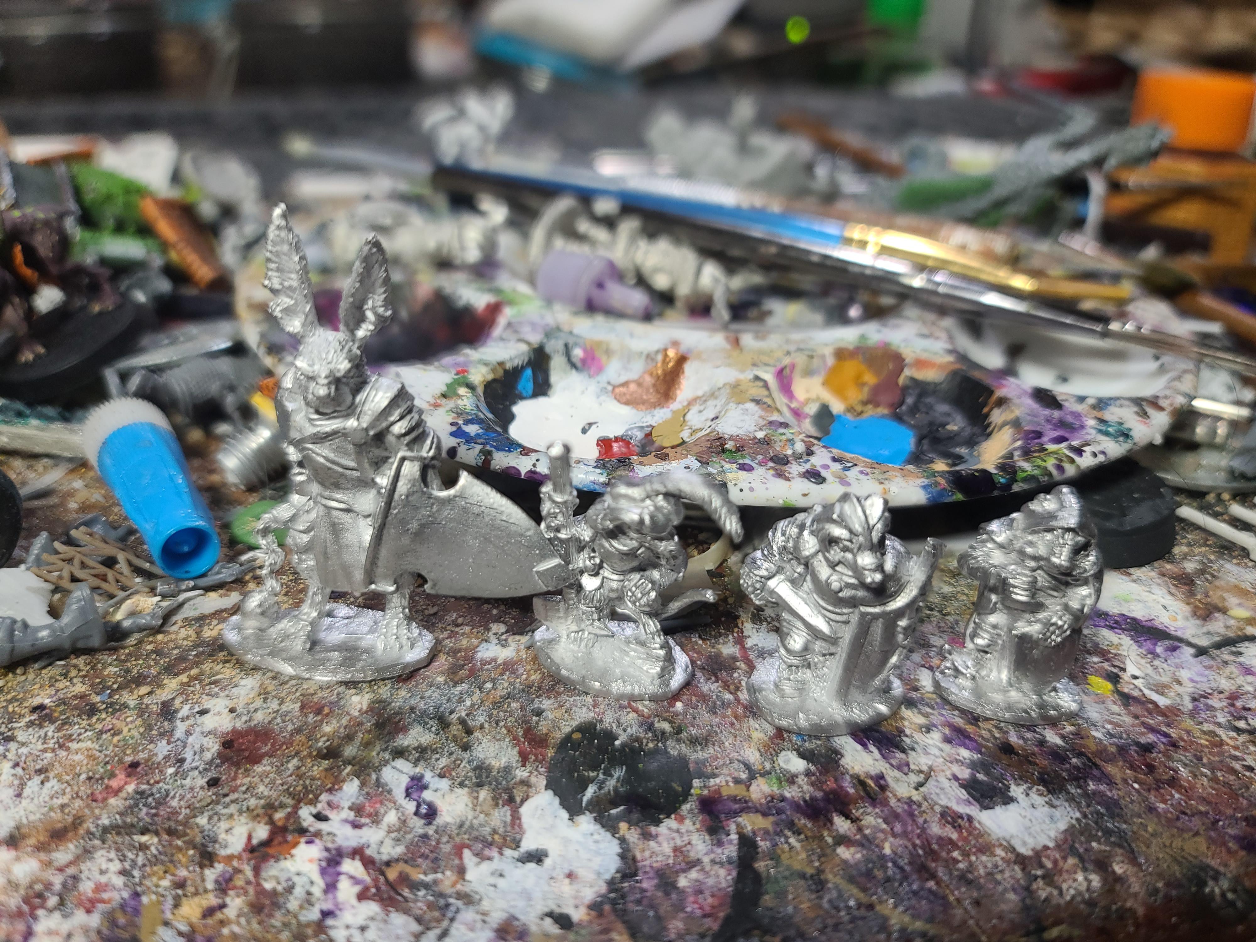 Animal Adventurers, Burrows And Badgers, Dungeons And Dragons, Metal, Mole, Mouse, Oathsworn Miniatures, Rabbit, Shrew, Soldiers