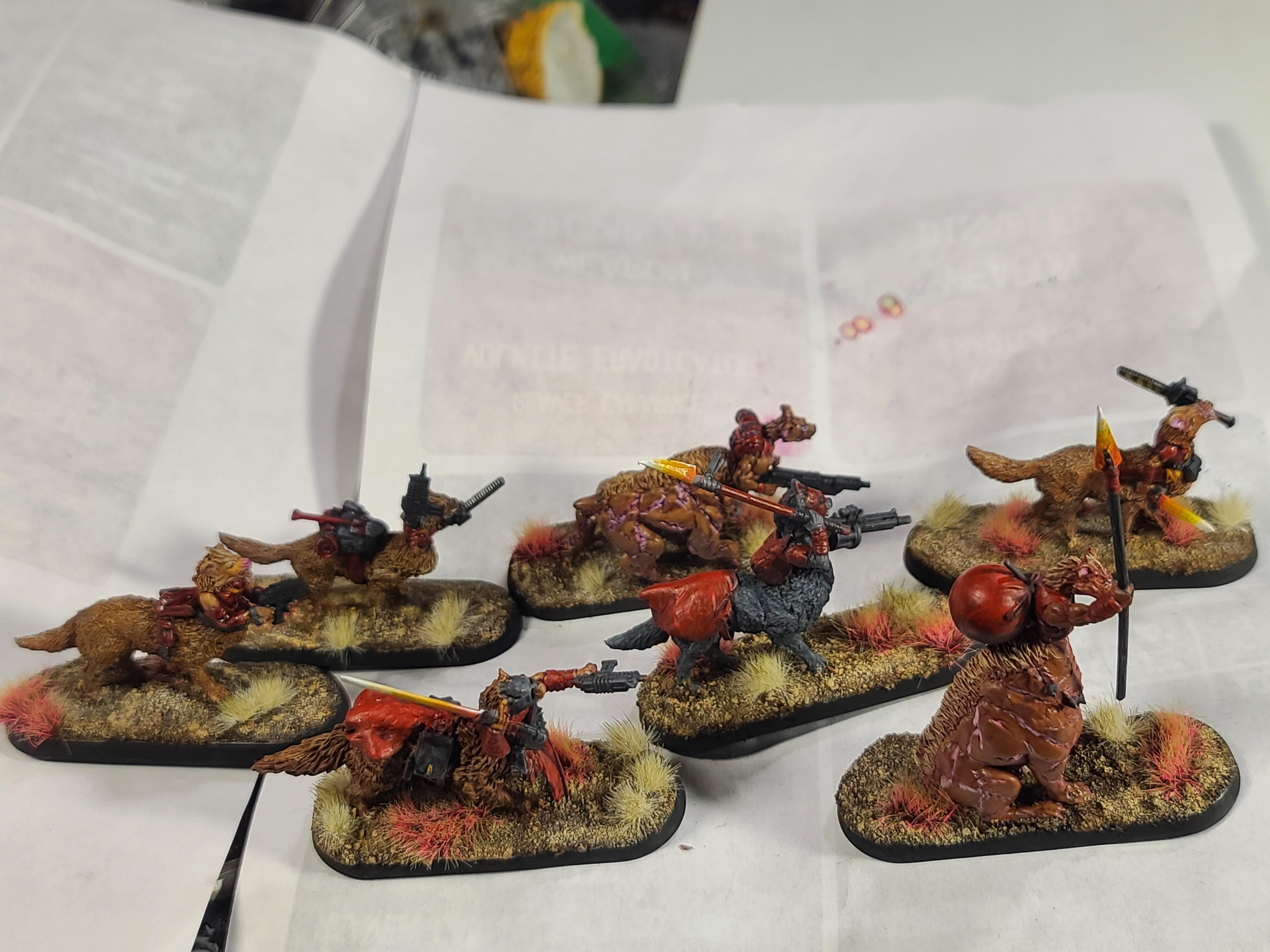 Frostgrave Gnolls, Gorkamorka, Kitbash, Muties, North Star Military Figures, Reaper Miniatures, Taur, Wolves