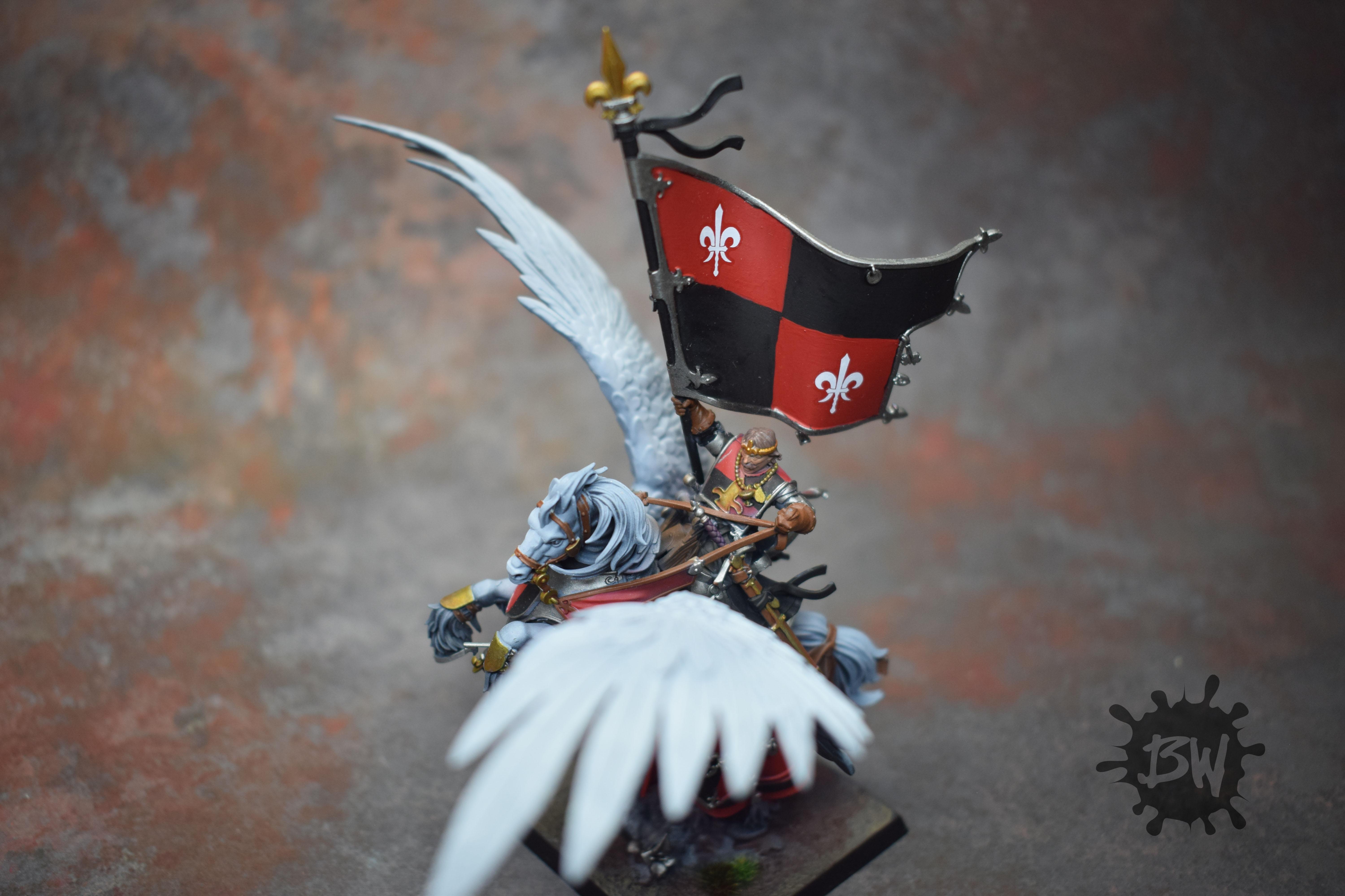 Battle Standard Bearer On Royal Pegasus, Games Workshop, The Old World, Warhammer Fantasy