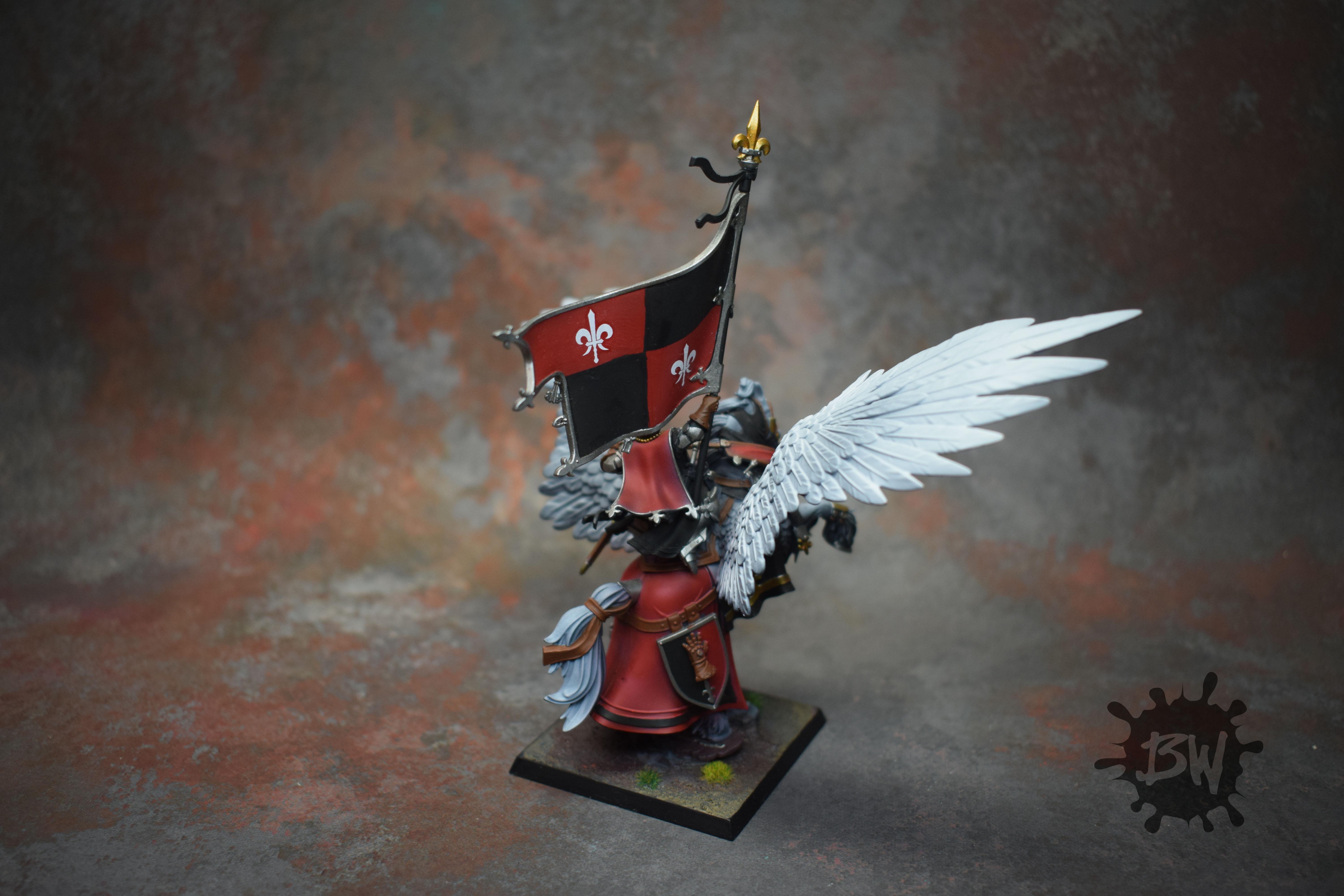Battle Standard Bearer On Royal Pegasus, Games Workshop, The Old World, Warhammer Fantasy