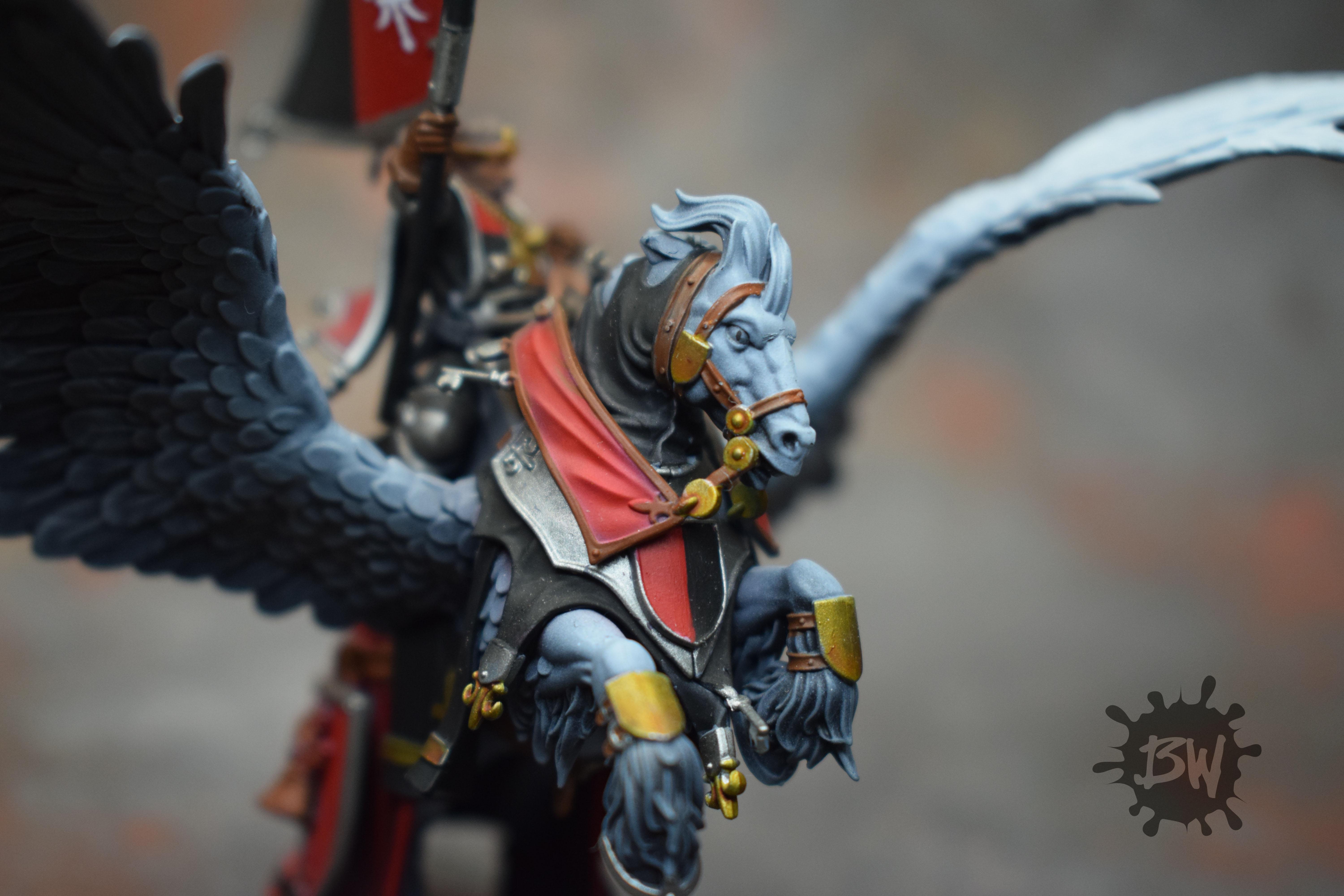 Battle Standard Bearer On Royal Pegasus, Games Workshop, The Old World, Warhammer Fantasy