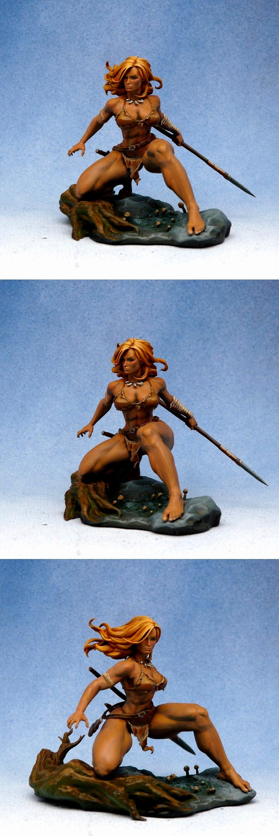 Conan, Female, Heroic Fantasy, Jungle Queen, Shanna, She Devil, Statue, Sword And Sorcery, Tarzan, Warhammer Fantasy
