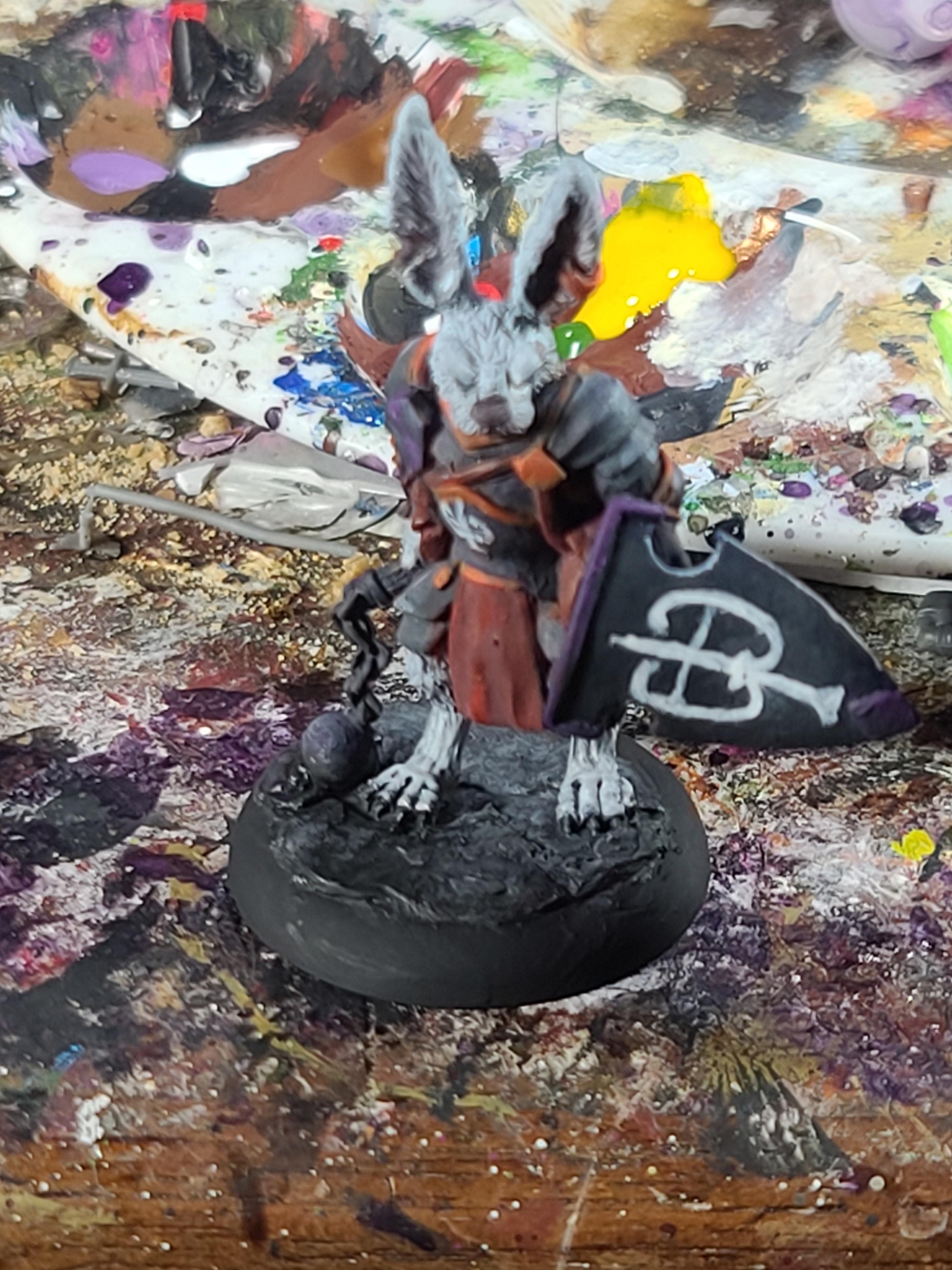 Animal Adventurers, Burrows And Badgers, Dungeons And Dragons, Flail, Gtg, Oathsworn Miniatures, Rabbit, Warriors