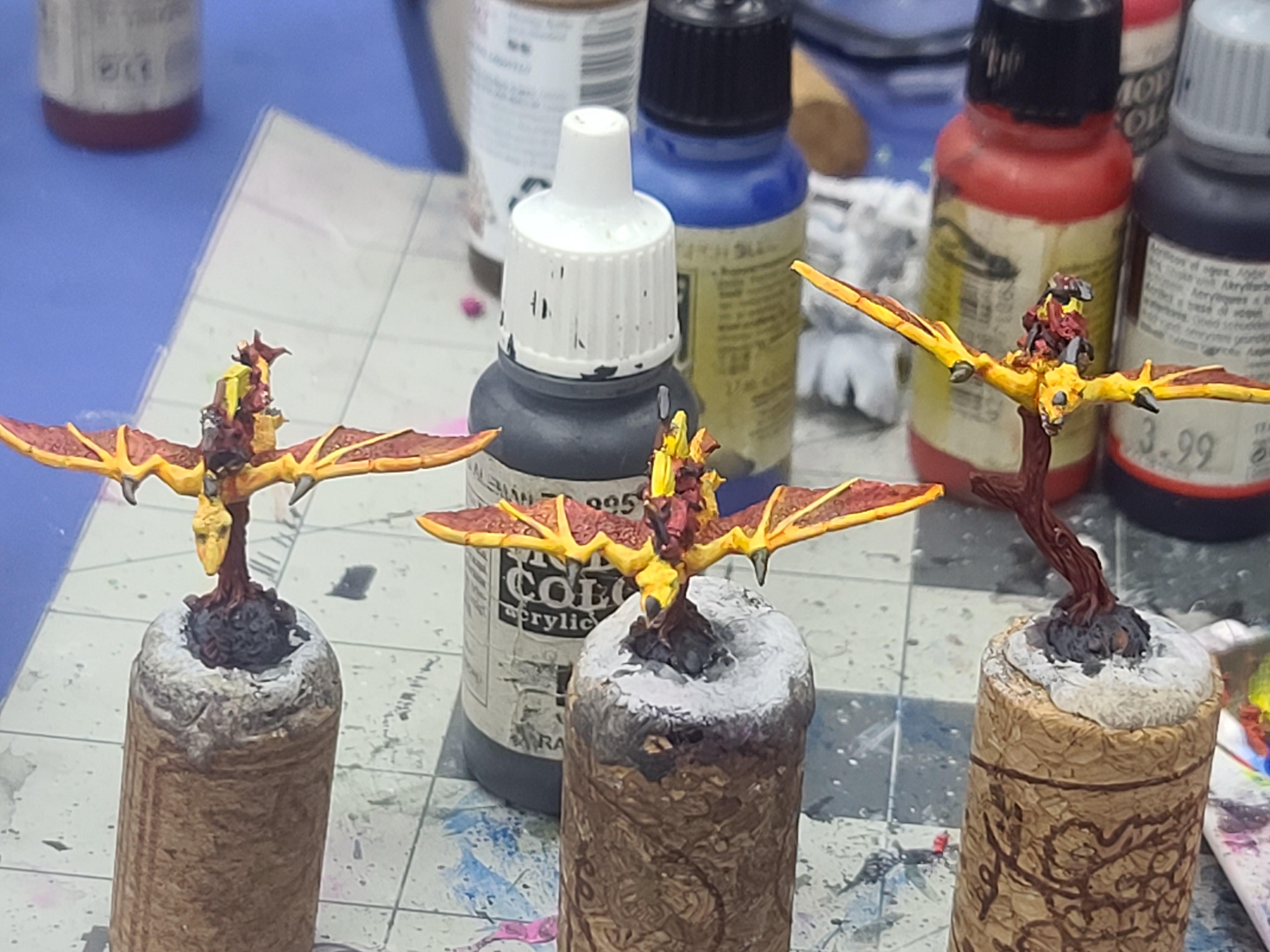 10mm, Cavalry, Fliers, Games Workshop, Lizardmen, Pterodactyl, Terrordons, Warmaster
