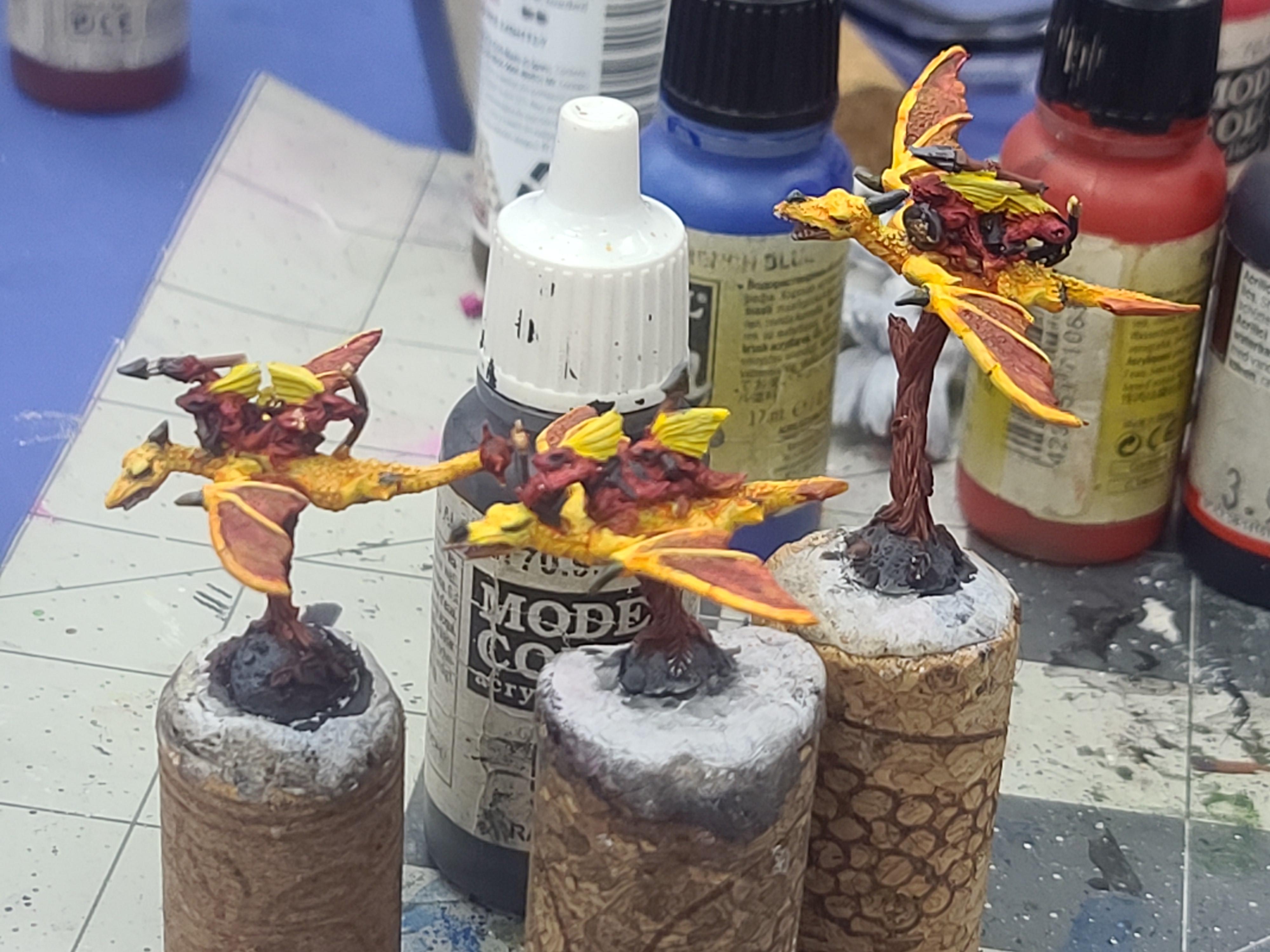 10mm, Cavalry, Fliers, Games Workshop, Lizardmen, Pterodactyl, Terrordons, Warmaster