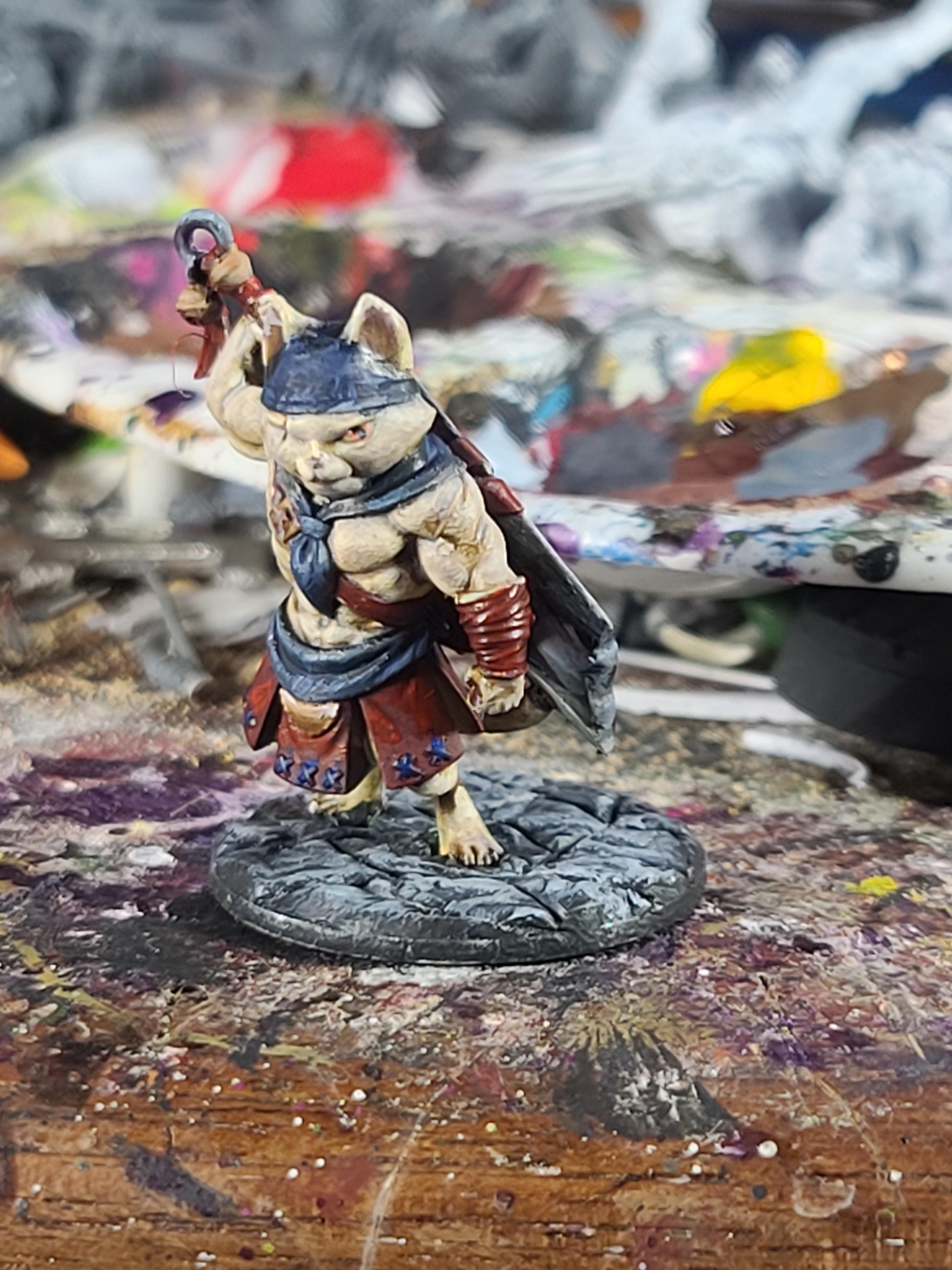 3d Print, Animal Adventurers, Cat, Dungeons And Dragons, Mgs Miniatures, Rn Estudio, Warriors