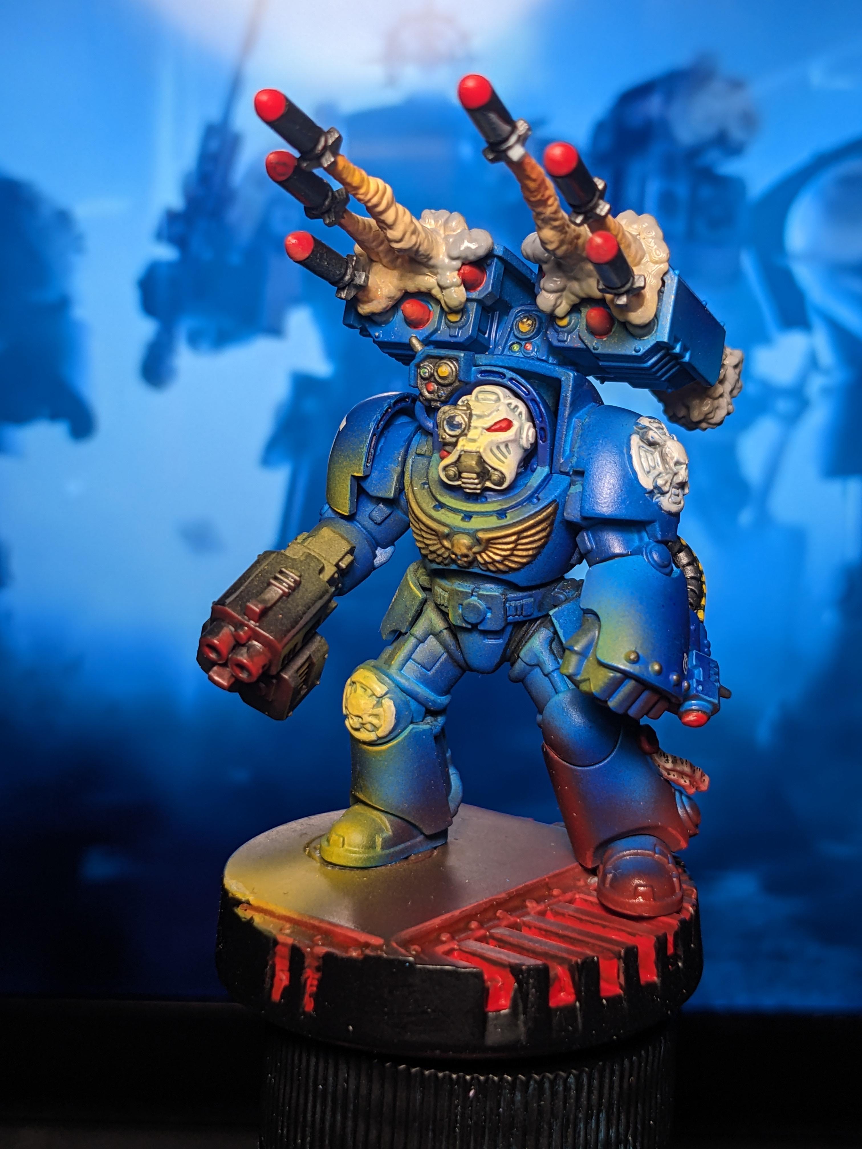 Cyclone Launcher, Heavy Weapon, Rockets, Space Hulk, Space Marines, Terminator Armor, Ultramarines, Warhammer 40,000