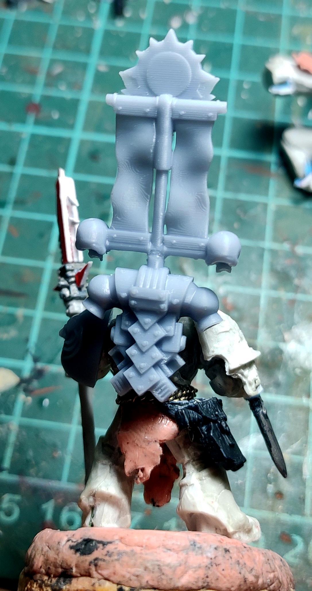 Ave Dominus Nox, Casting, Champion, Chaos, Chaos Space Marines, Conversion, Heresy, Heretic Astartes, Infantry, Kitbash, Night Lords, Putty, Traitor Legions, Trophy, Warhammer 40,000, Work In Progress