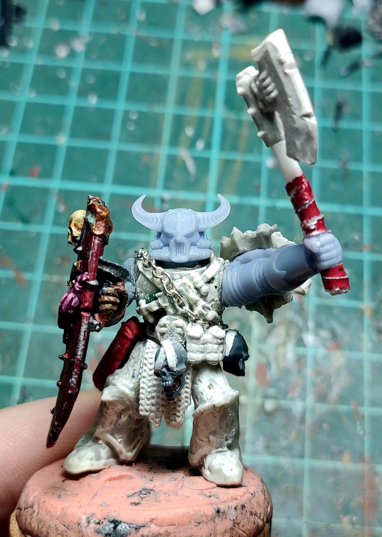 Berserk, Berserkers, Berzerk, Berzerker, Blood For The Blood God, Casting, Chaos, Chaos Space Marines, Conversion, Heresy, Heretic Astartes, Infantry, Khorne, Kitbash, Putty, Shield, Skulls For Skull Throne, Traitor Legions, Trophy, Warhammer 40,000, Work In Progress, World Eaters