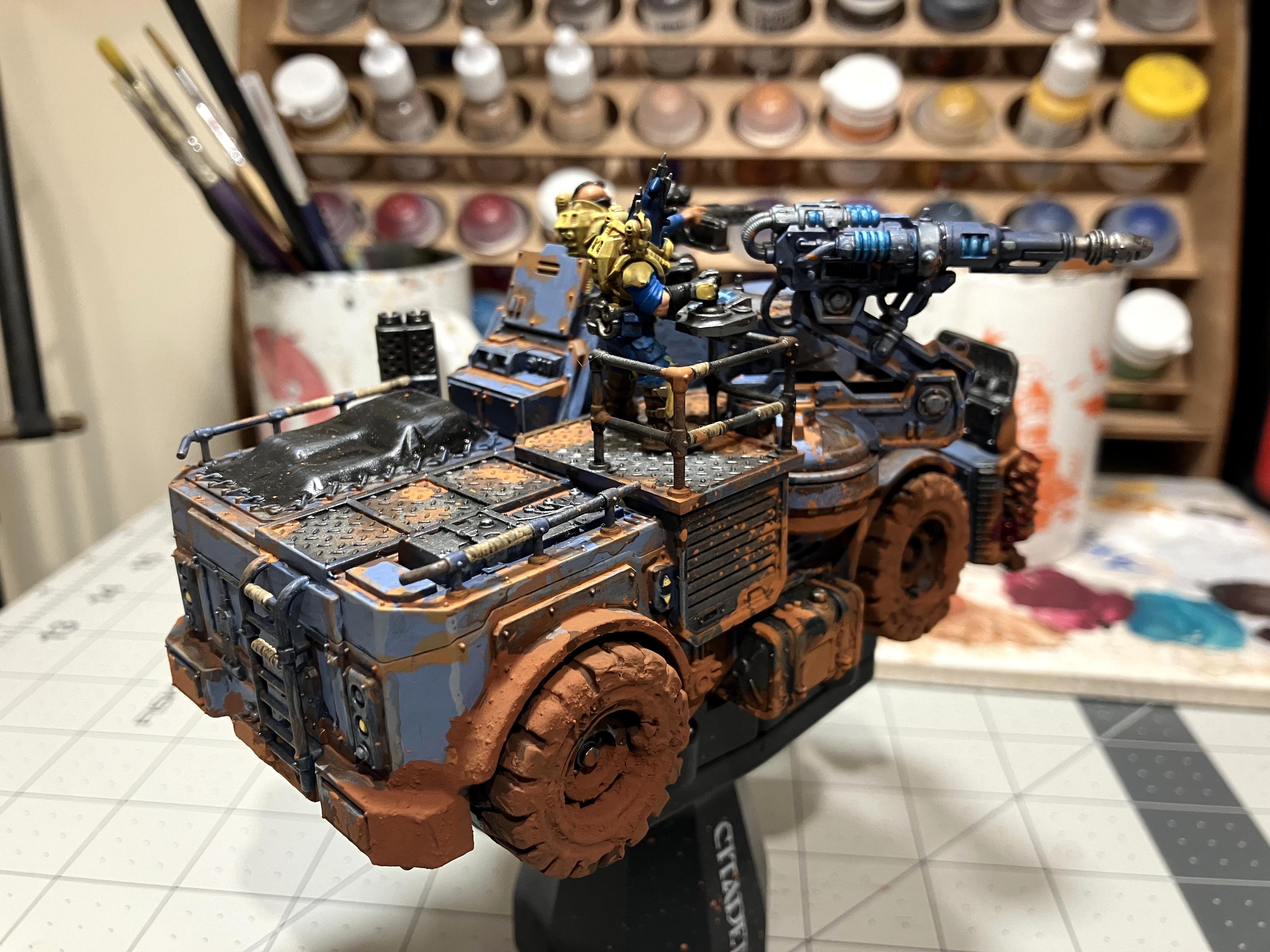 Chaos Cult, Genestealer Cult, Goliath Truck, Kitbash, Rockcrusher, Rust Effects, Weathered