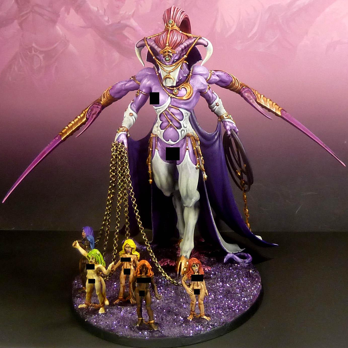 Daemons, Keeper Of Secrets, Nsfw, Nudity, Slaanesh, Slaves