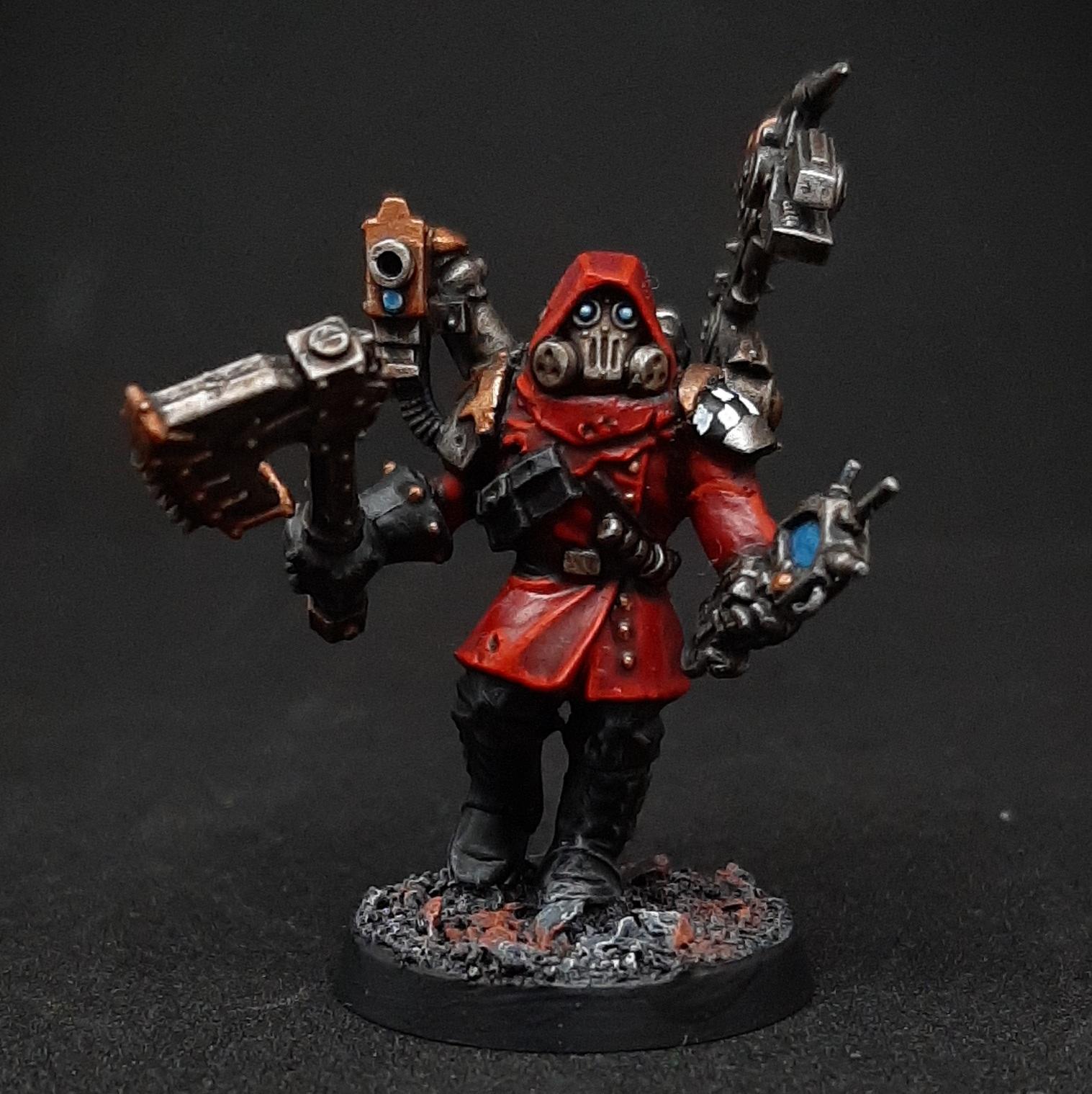 Adept, Adeptus, Auspex, Background, Bionics, Bolter, Boltpistol, Chainaxe, Conversion, Custom, Enginseer, Fluff, Gun, Inq28, Inquisitor, Lore, Machine, Mars, Mechanicus, Miniature, Retinue, Scanner, Servo-arm, Story, Tech, Tech-adept, Techpriest