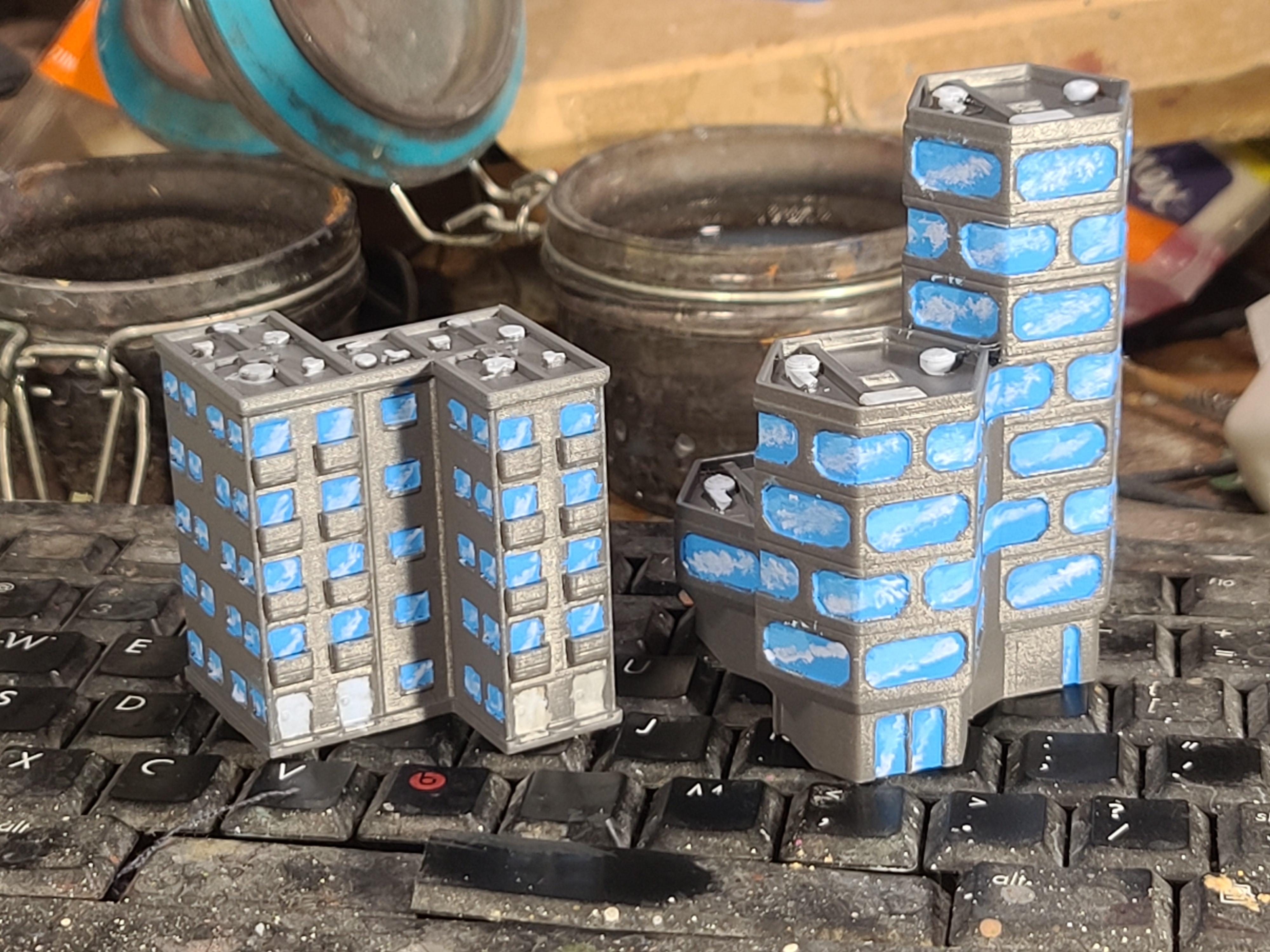 3d Print, 6mm, Battletech, Can't Remember Printer, Fdm Print, Terrain, Tower Block