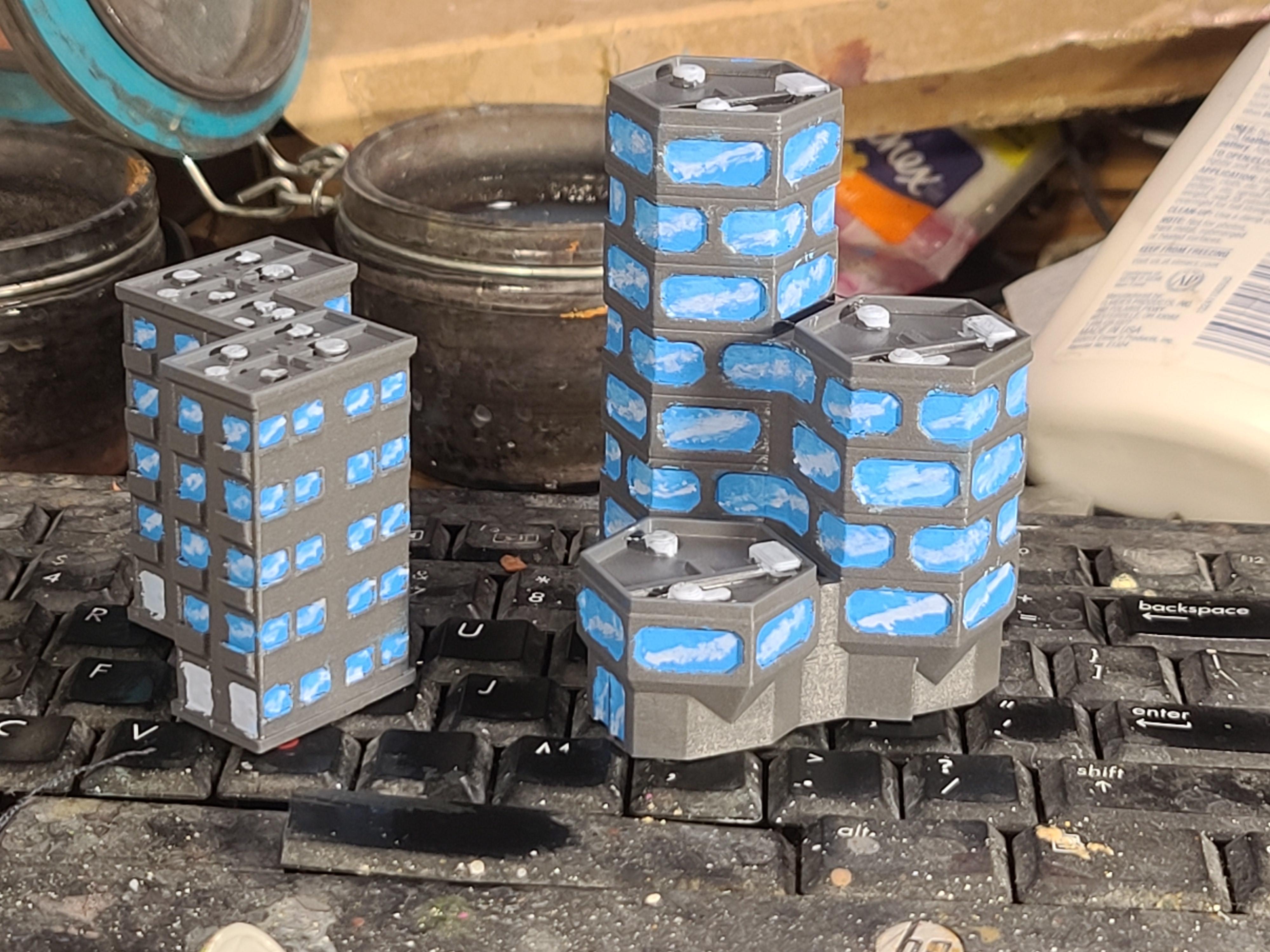 3d Print, 6mm, Battletech, Can't Remember Printer, Fdm Print, Terrain, Tower Block