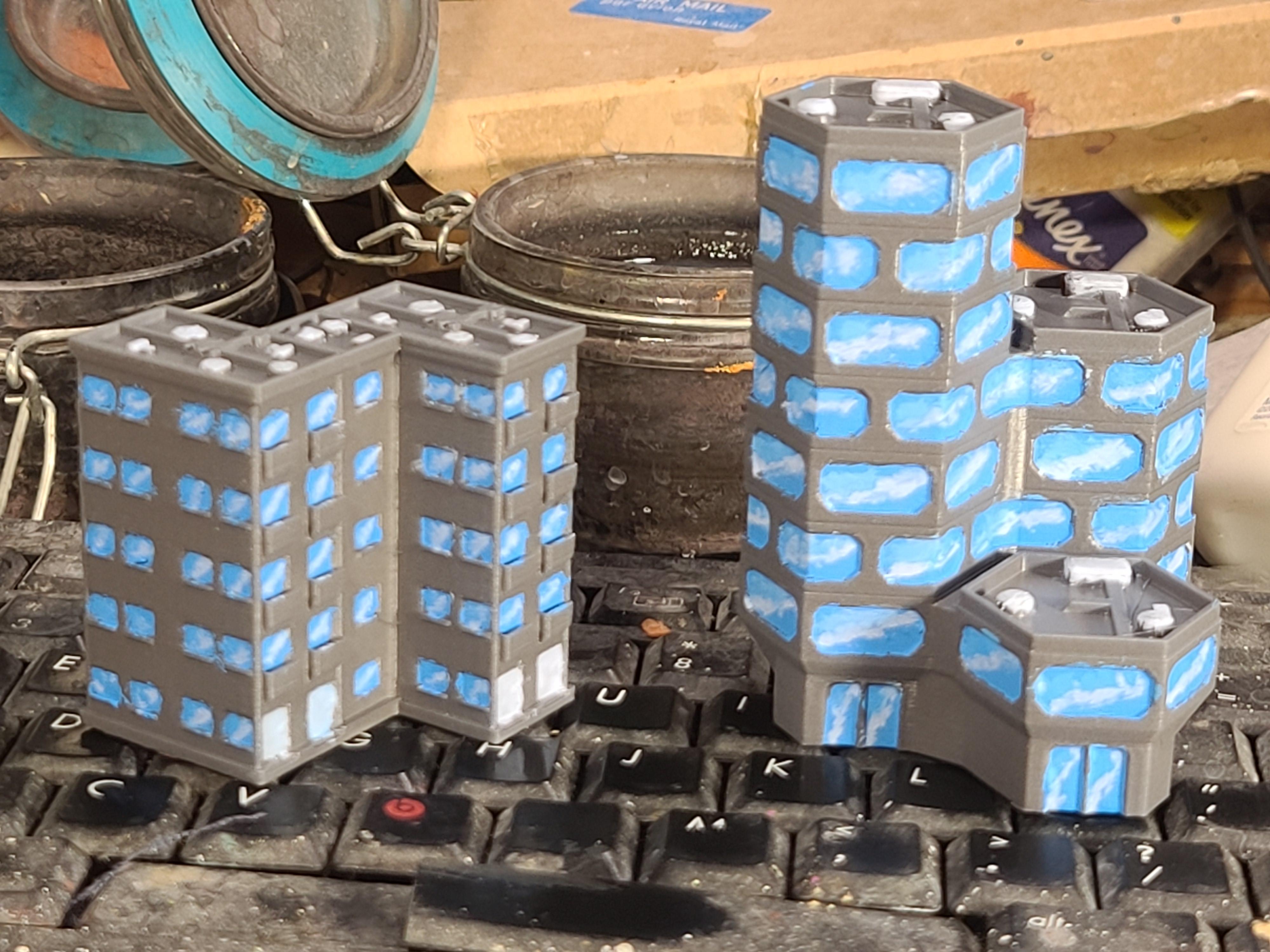 3d Print, 6mm, Battletech, Can't Remember Printer, Fdm Print, Terrain, Tower Block