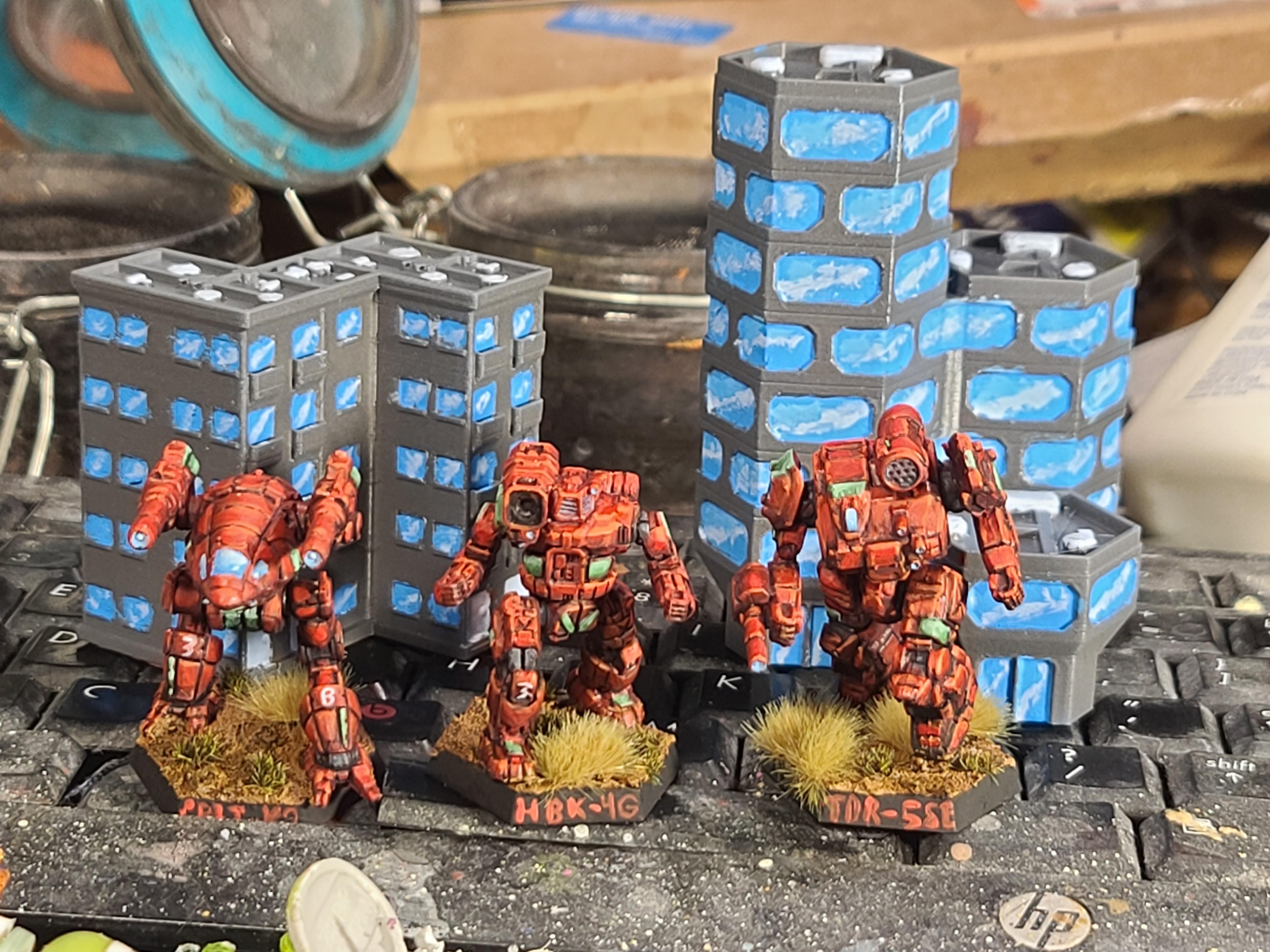 3d Print, 6mm, Battletech, Can't Remember Printer, Catalyst Game Labs, Catapult K2, Draconis Combine, Fdm Print, Hunchback, Mech, Terrain, Thunderbolt, Tower Block