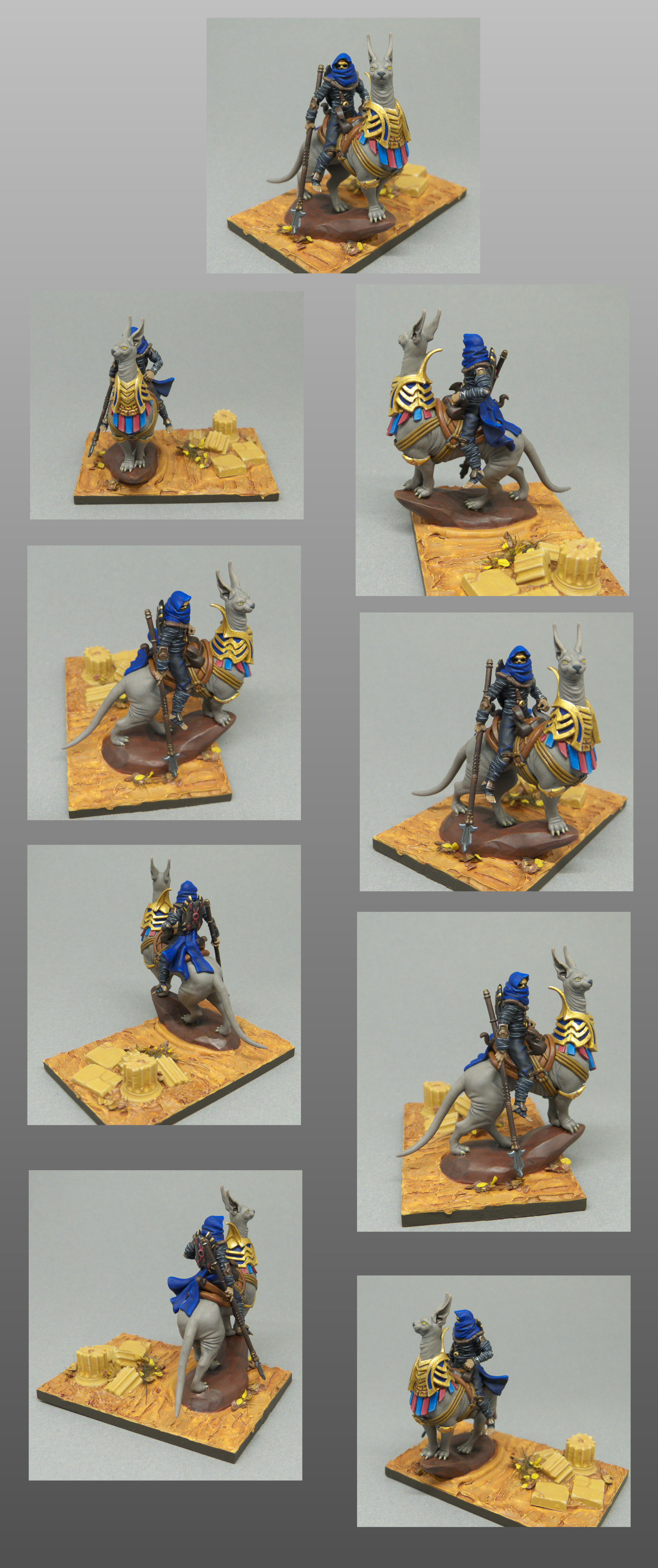 3d Printed, Cat, Cavalry, Desert, Egyptian