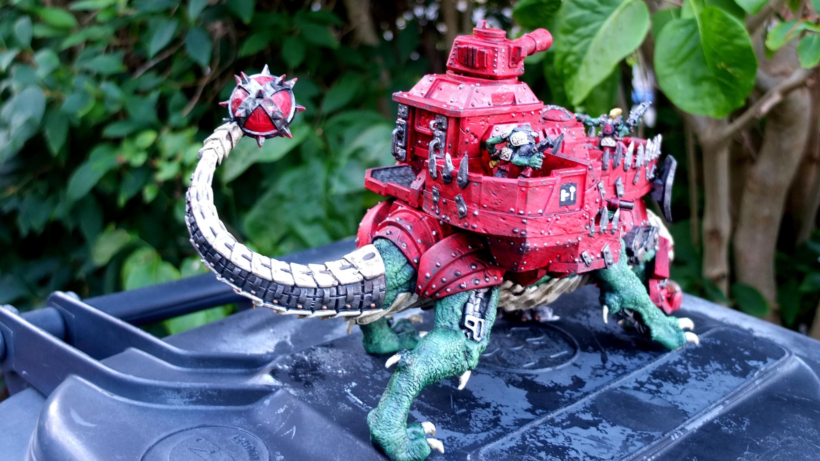 Dinosaur, Howdah, Orks, Run Rolla, Squiggoth, Station Forge