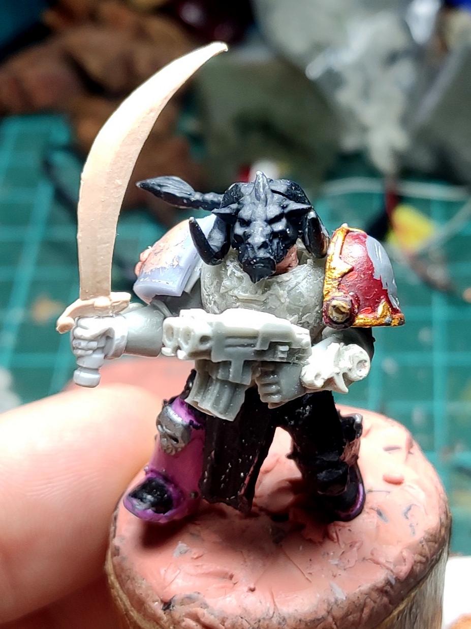 Casting, Chaos, Chaos Space Marines, Conversion, Heresy, Heretic Astartes, Infantry, Kitbash, Mutant, Perfection Or Death, Putty, Rebuild, Saber, Slaanesh, Tehnolog, Traitor Legions, Warhammer 40,000, Work In Progress