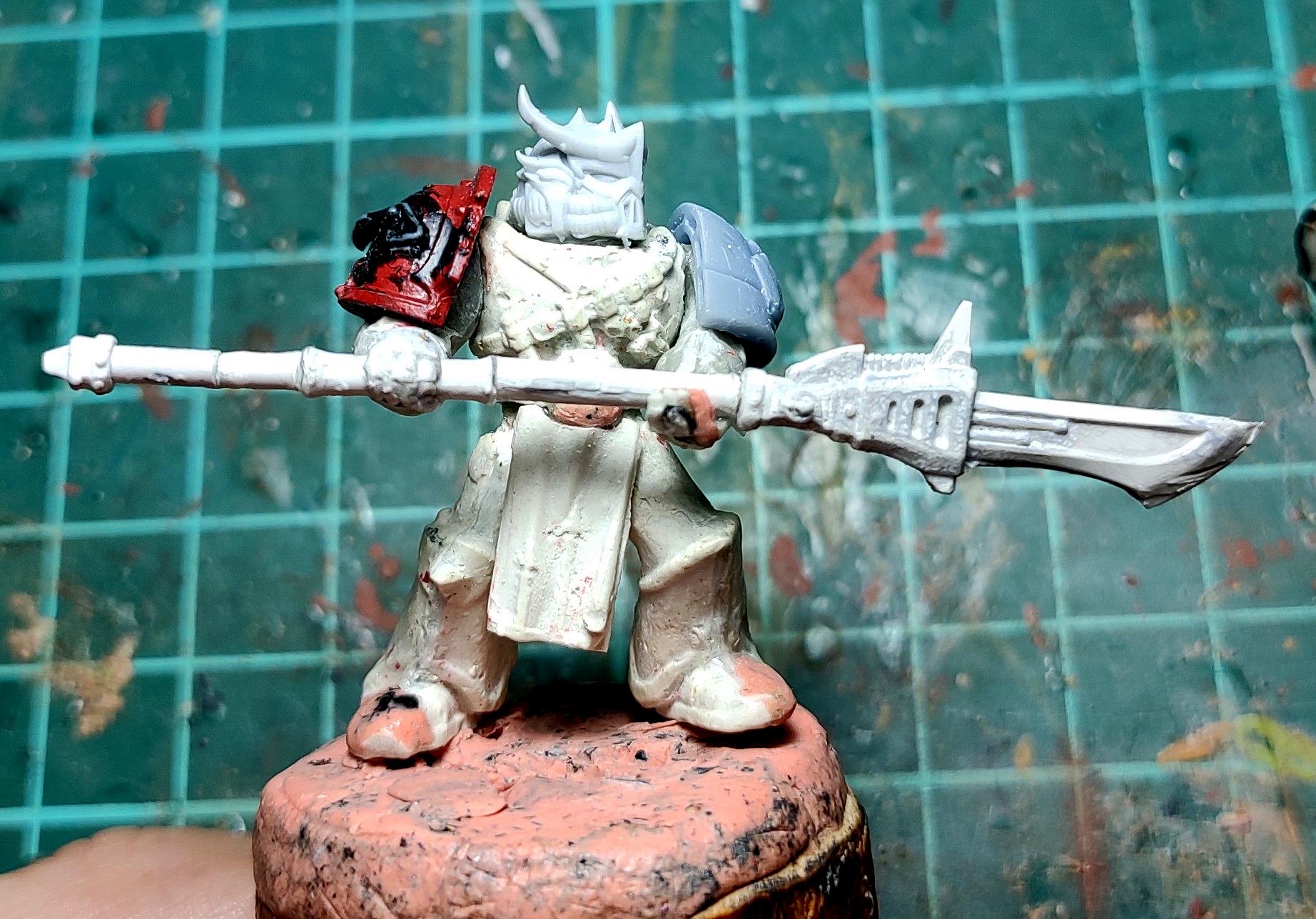 Casting, Chaos, Chaos Space Marines, Chosen, Conversion, Glaive, Heresy, Heretic Astartes, Infantry, Kitbash, Putty, Traitor Legions, Warhammer 40,000, Work In Progress