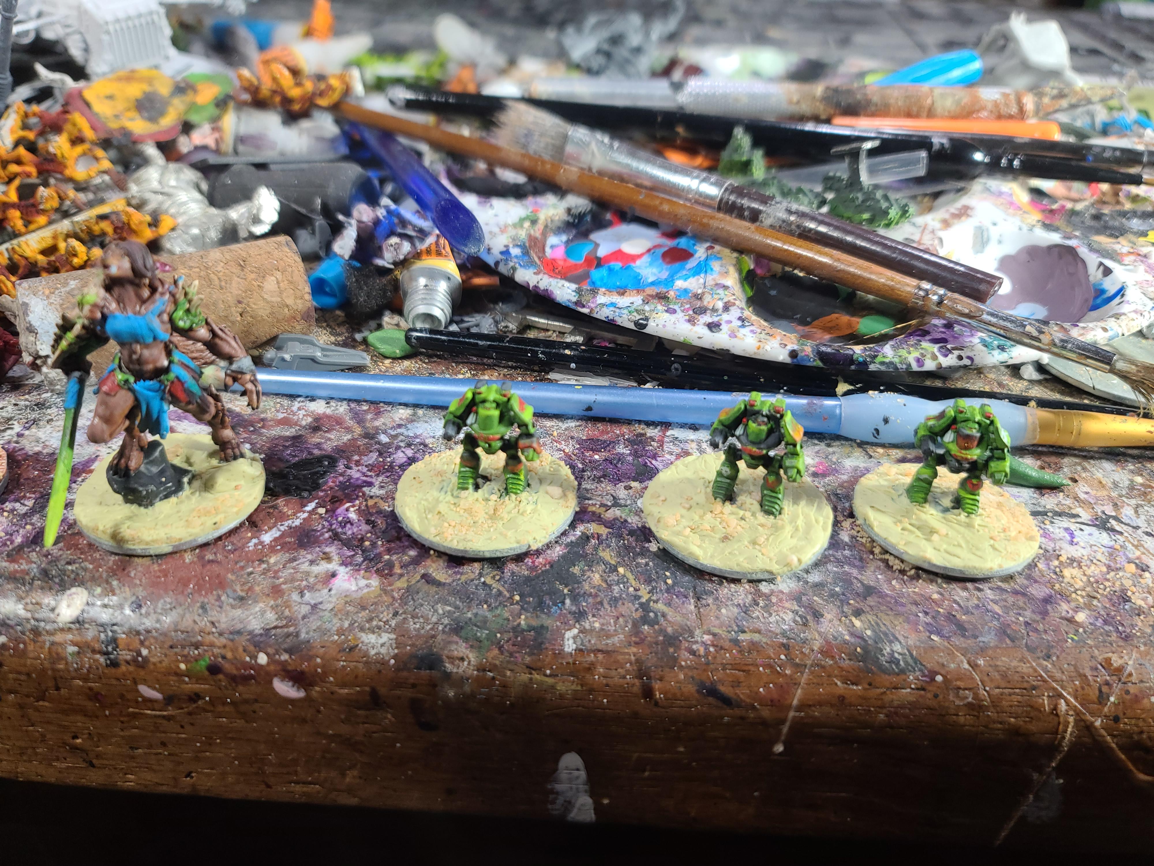 Barbarian, Base, Dreadnaut, Salamanders, Space Marines, Spellforged Creations, Velrock, Werewolf