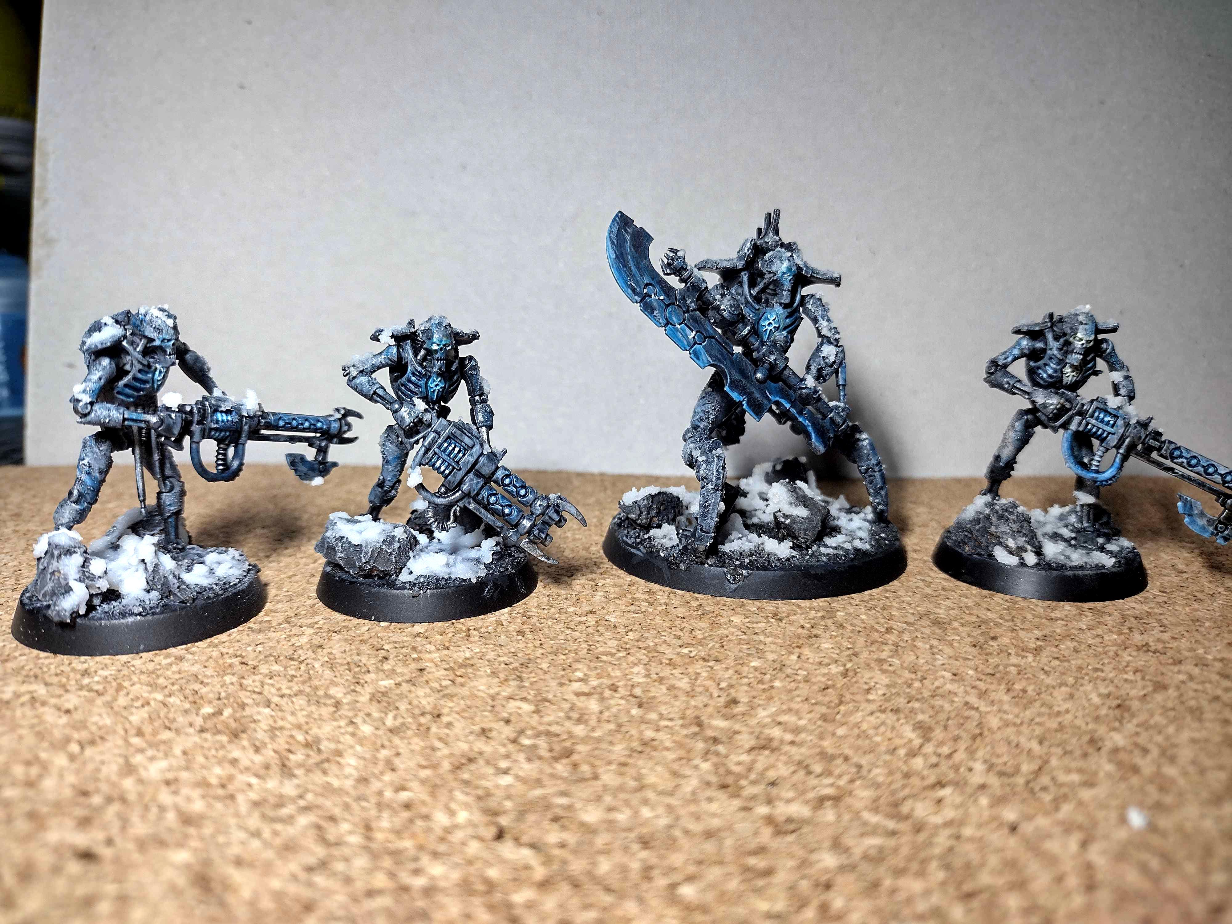 Frost, Ice, Necron Warrior, Necrons, Skorpekh Destroyer, Snow