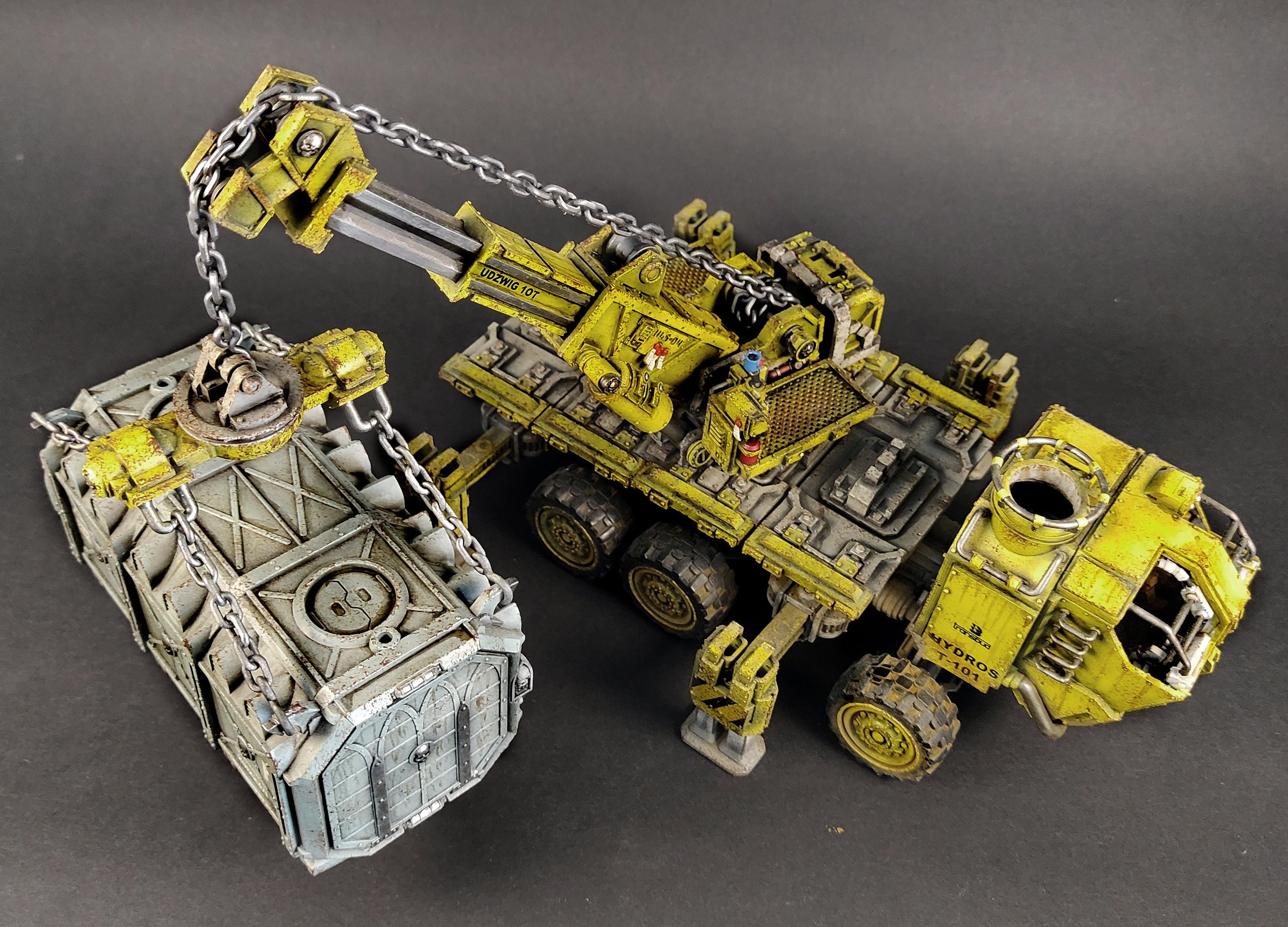 Civilian, Container, Crane, Necromunda, Truck, Vehicle