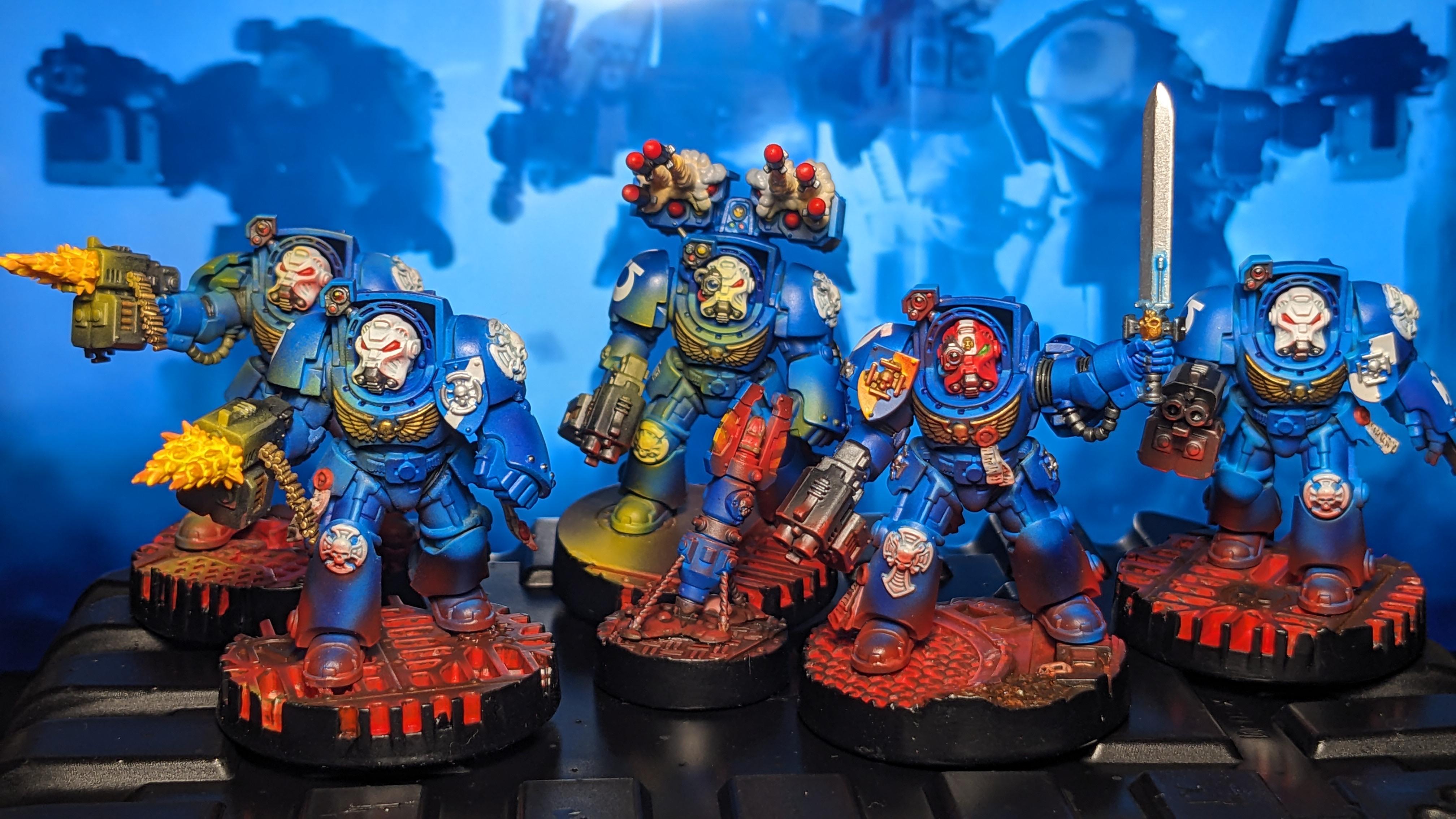 Cyclone Launcher, Rockets, Sergeant, Space Hulk, Space Marines, Stormbolter, Terminator Armor, Ultramarines, Warhammer 40,000