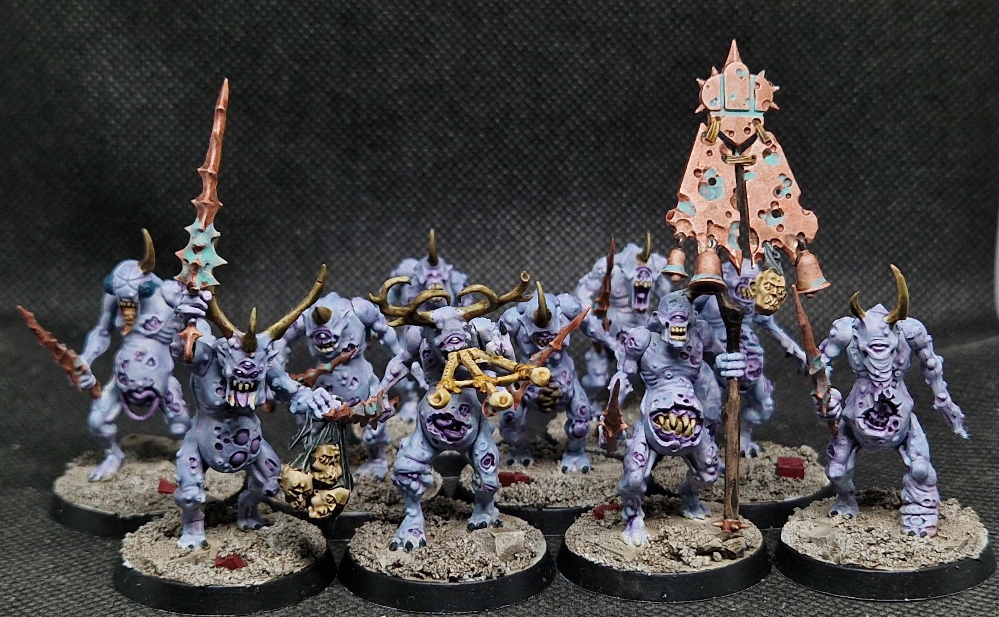 Daemons, Nurgle, Sickly Pallor of Decay Plaguebearers - Full unit