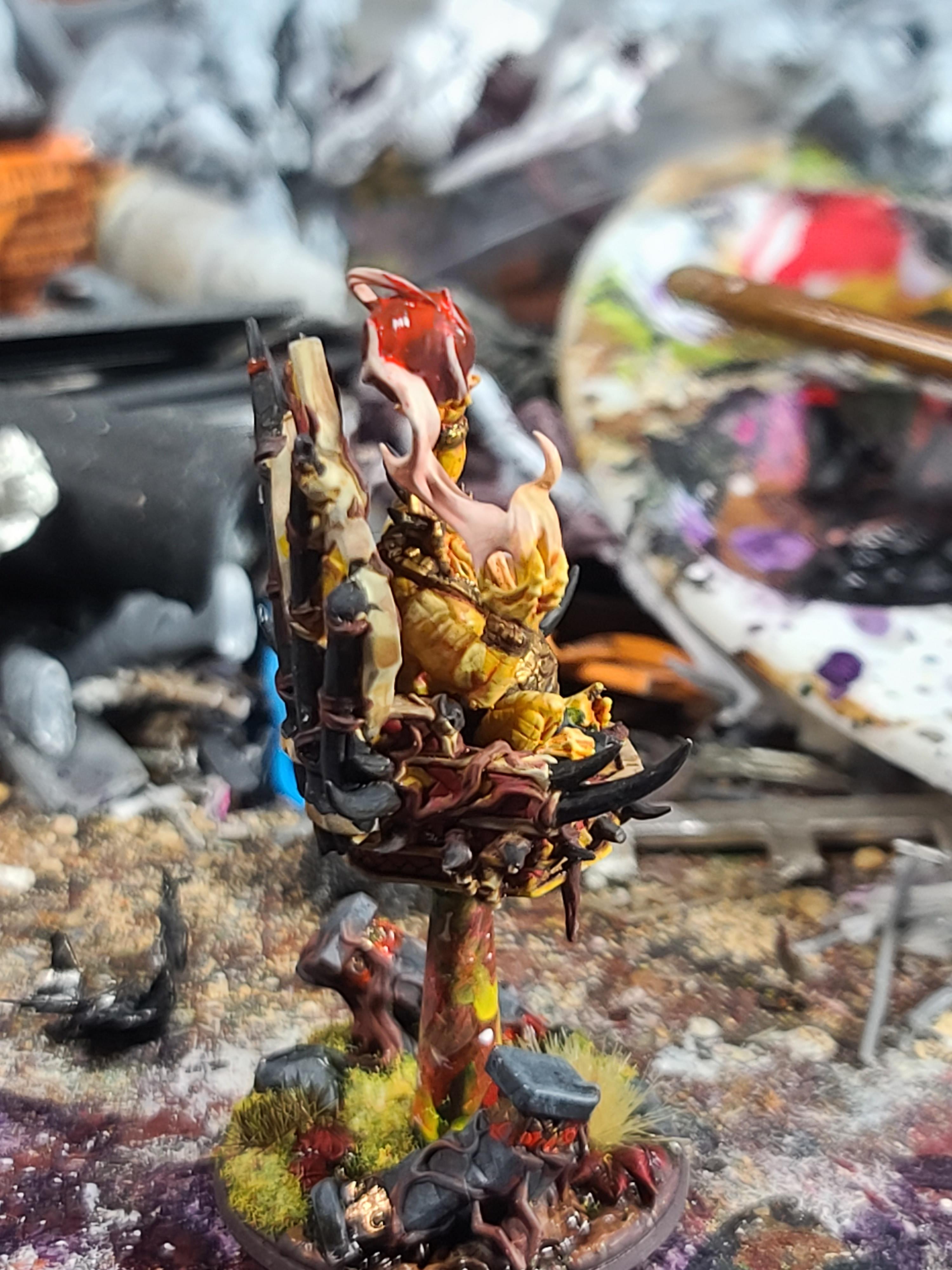 10mm, Artisans Guild, Lizard King Gurunda, Lizardmen, Mgs Miniatures, Slann Mage Priest, Warmaster, Warmaster Revolution