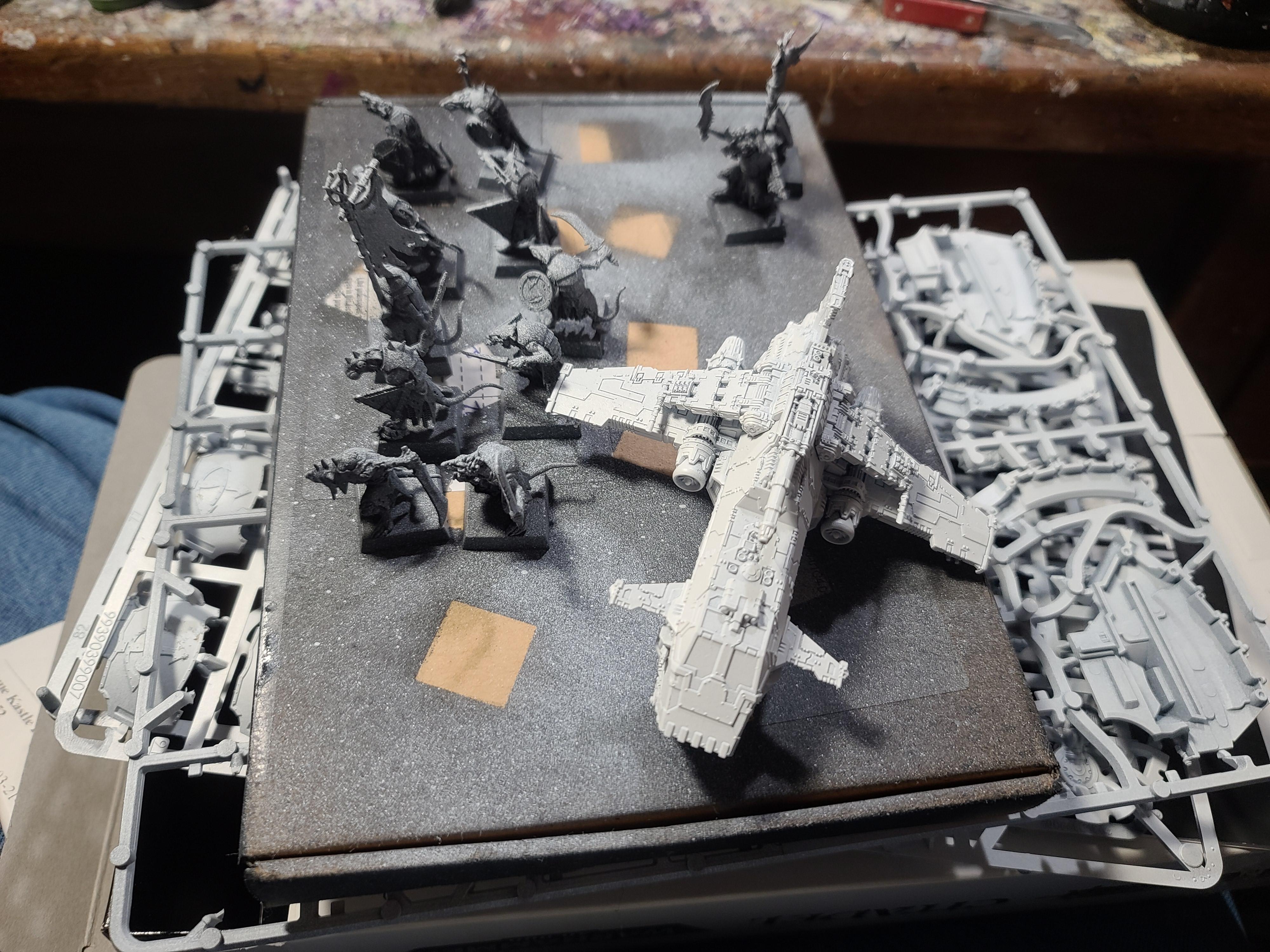 28mm, 8mm, Age Of Sigmar, Flyer, Games Workshop, Legions Imperialis, Skaventide, Space Marines, Thunderhawk