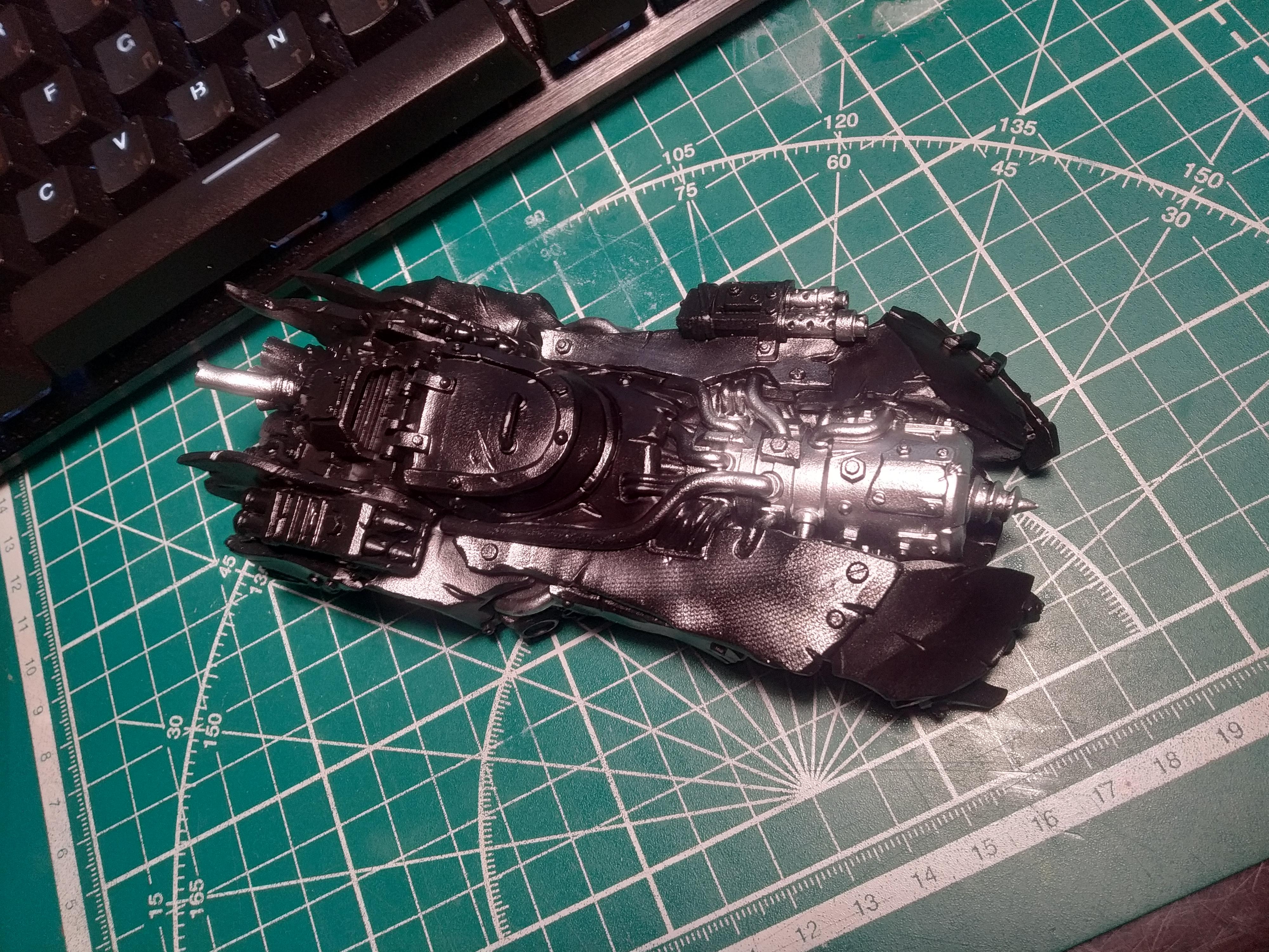 Batmobile, Carbon, Megatrakk Scrapjet, Orcs, Orks, Puppetswar Miniatures, Speed Freeks, Warhammer 40,000