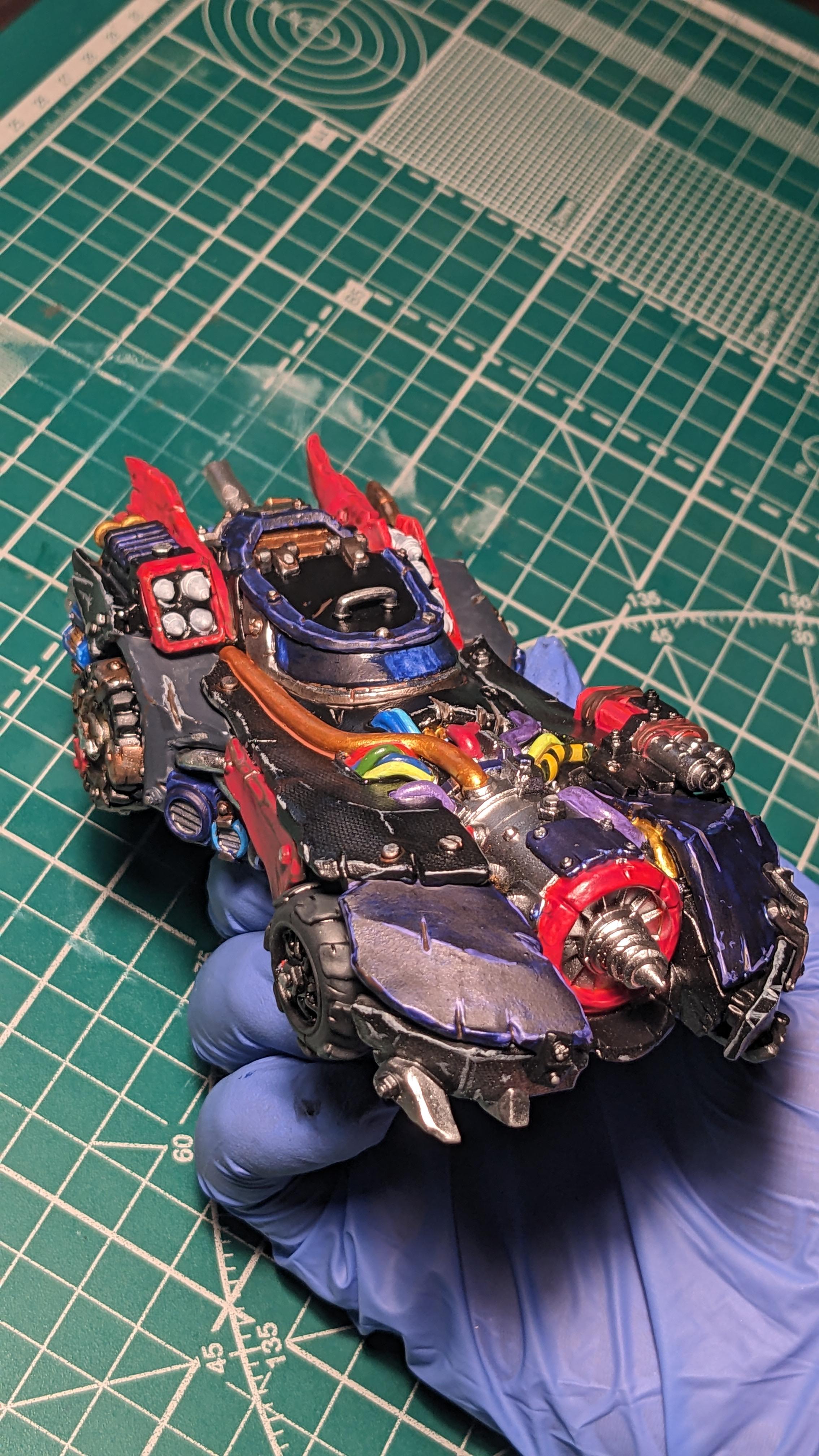Batmobile, Carbon, Megatrakk Scrapjet, Orcs, Orks, Puppetswar Miniatures, Speed Freeks, Warhammer 40,000