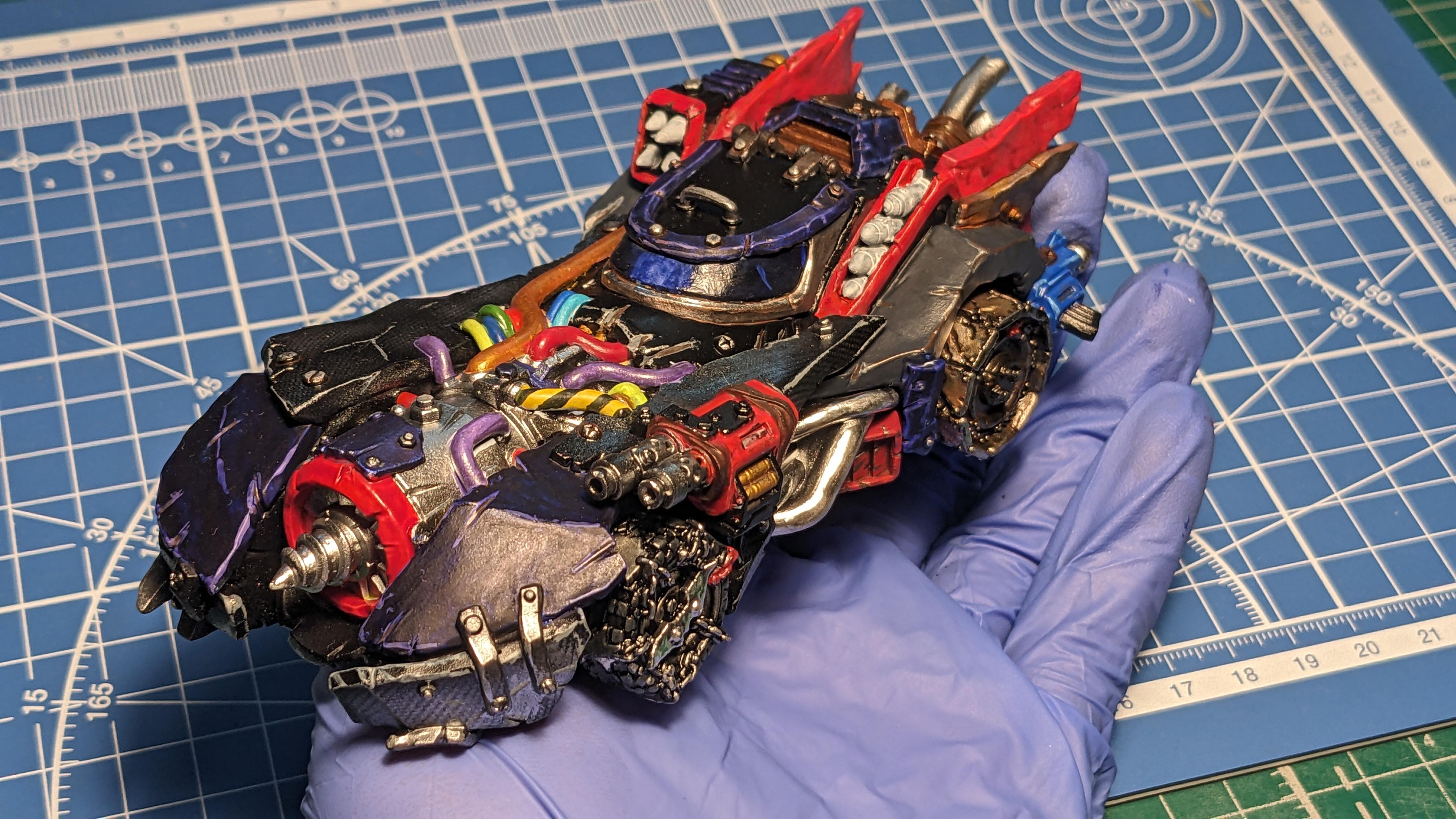 Batmobile, Carbon, Megatrakk Scrapjet, Orcs, Orks, Puppetswar Miniatures, Speed Freeks, Warhammer 40,000