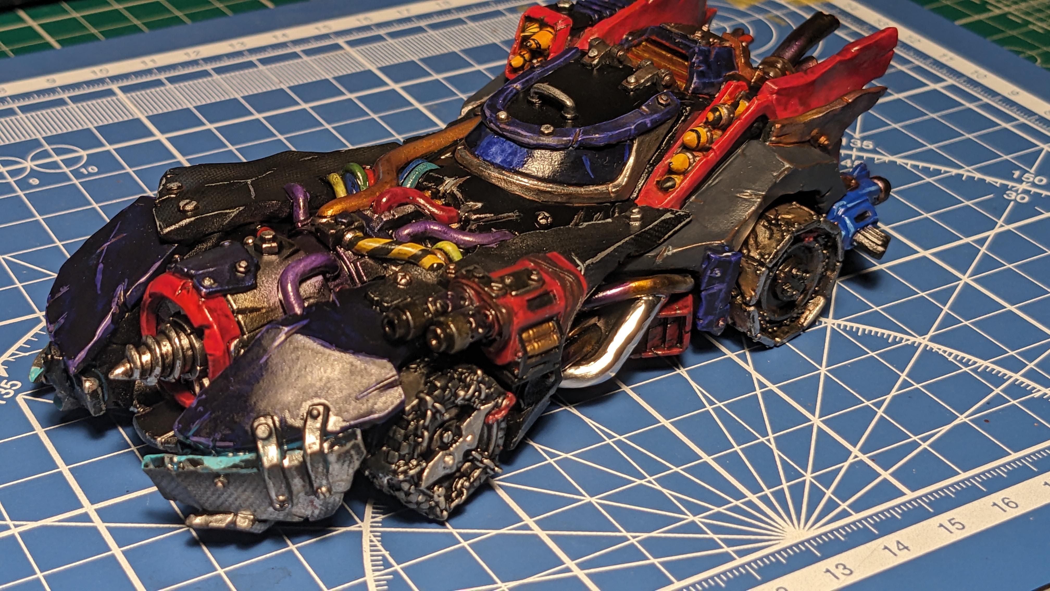 Batmobile, Carbon, Megatrakk Scrapjet, Orcs, Orks, Puppetswar Miniatures, Speed Freeks, Warhammer 40,000