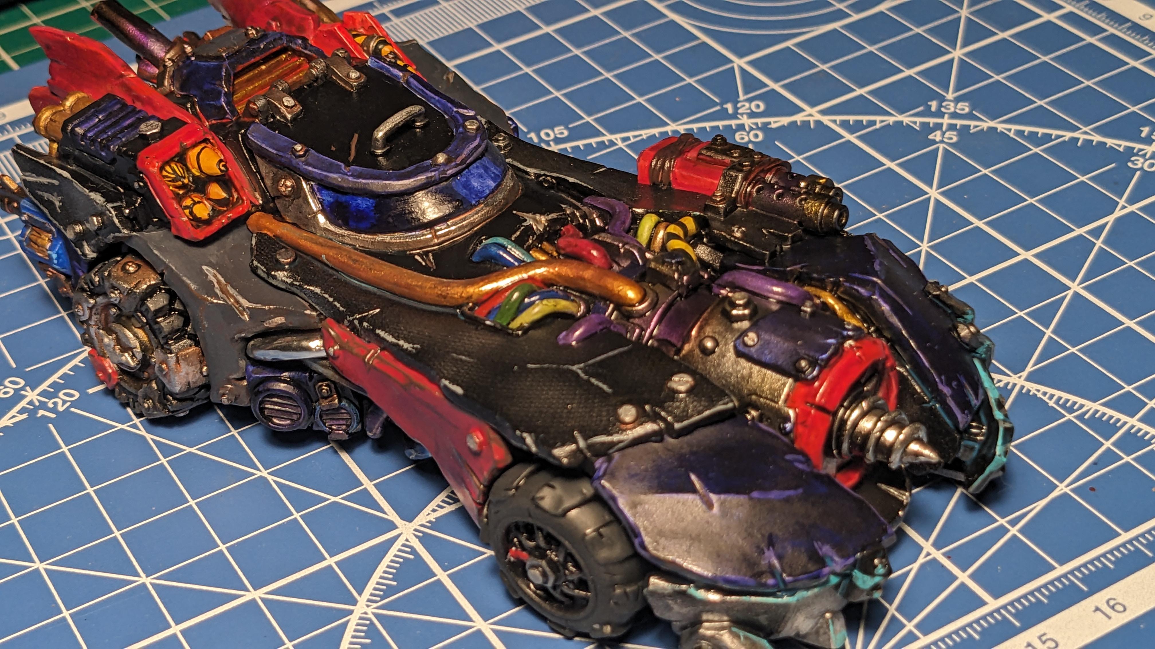 Batmobile, Carbon, Megatrakk Scrapjet, Orcs, Orks, Puppetswar Miniatures, Speed Freeks, Warhammer 40,000
