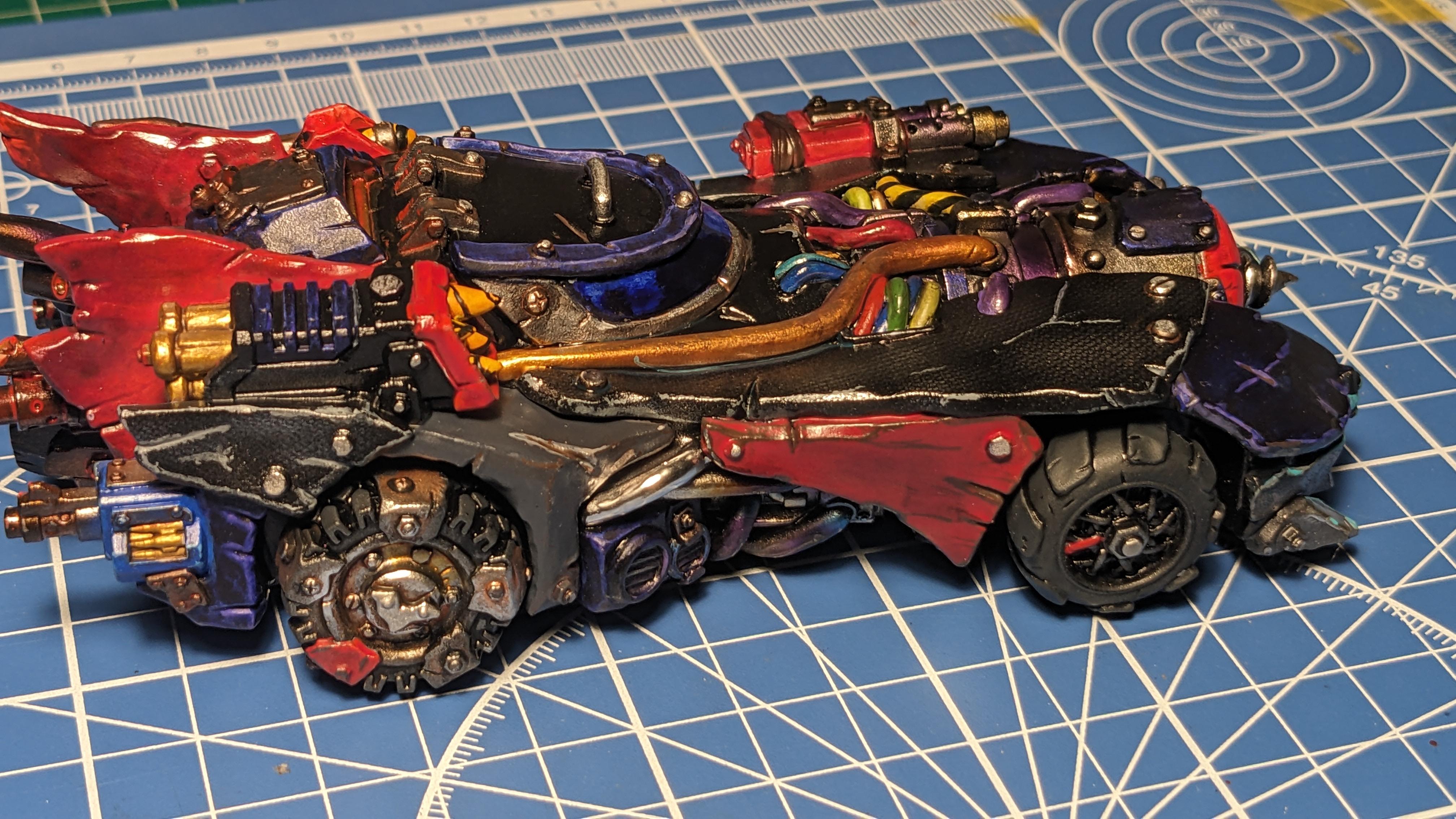 Batmobile, Carbon, Megatrakk Scrapjet, Orcs, Orks, Puppetswar Miniatures, Speed Freeks, Warhammer 40,000