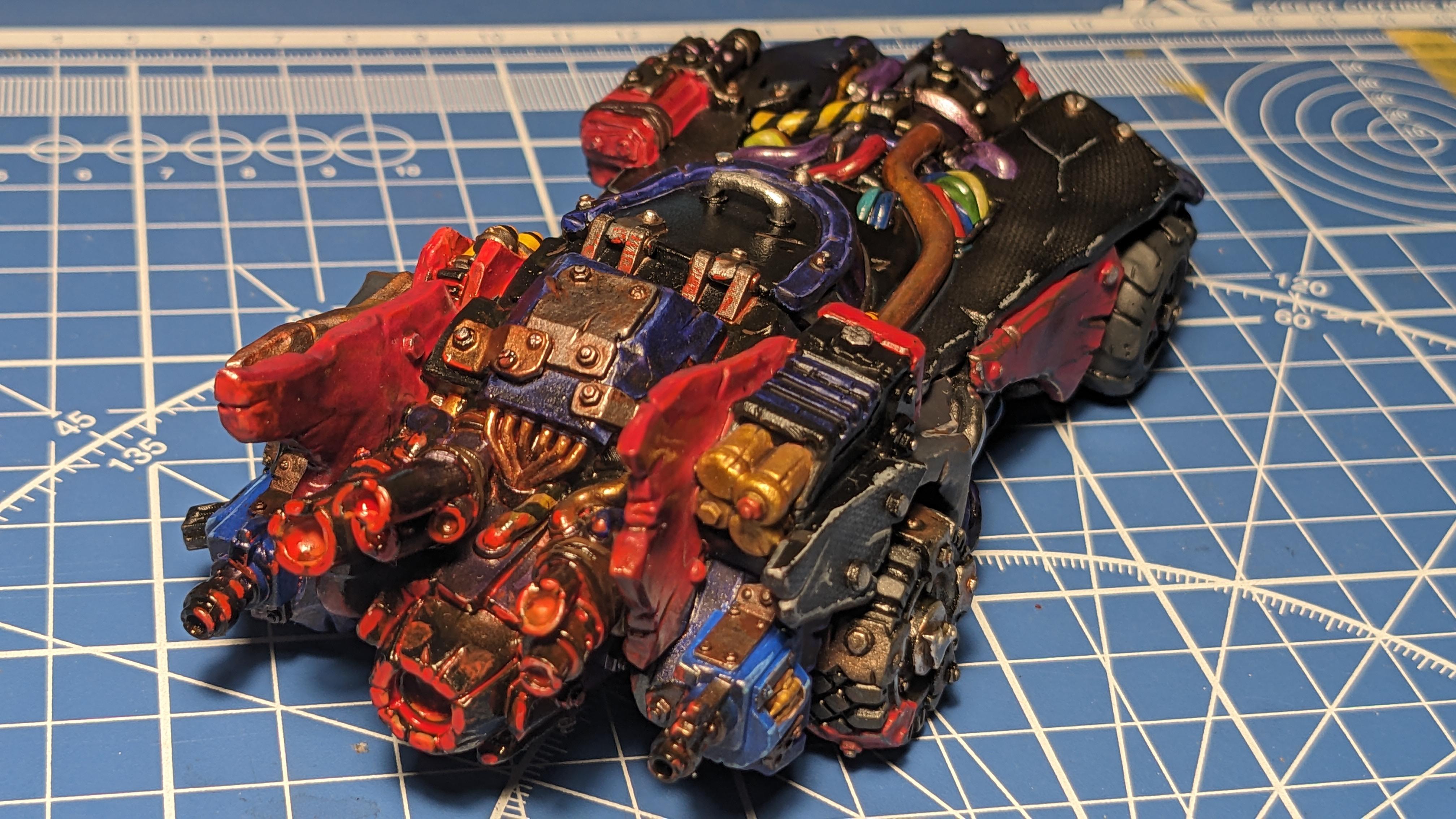 Batmobile, Carbon, Megatrakk Scrapjet, Orcs, Orks, Puppetswar Miniatures, Speed Freeks, Warhammer 40,000