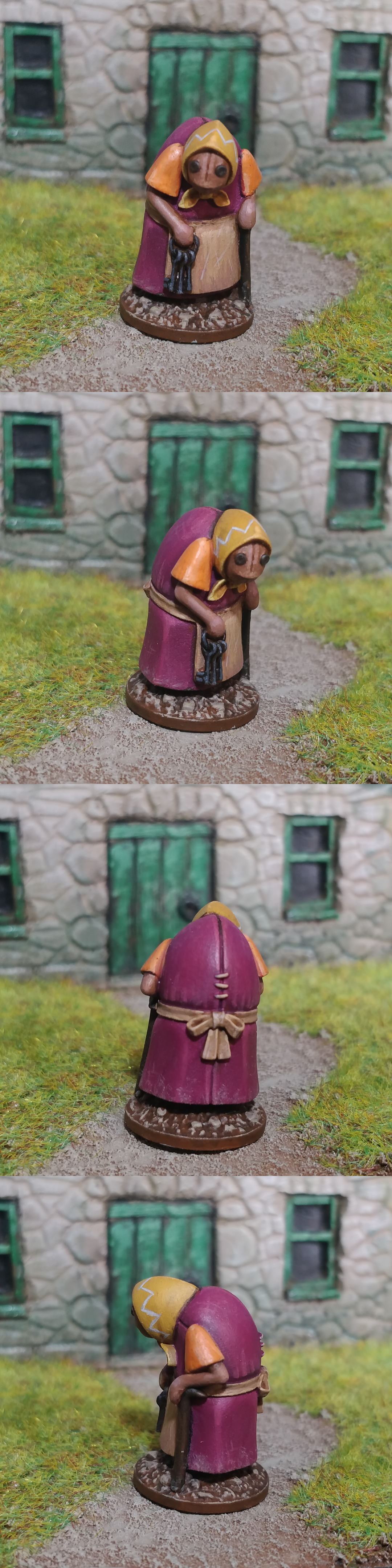 Cloth, Cute, Lbg, Left At The Bottom Of The Garden, Old Woman, Statuesque Miniatures