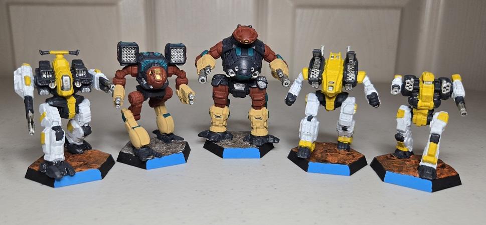 Annihilator, Archers, Battletech, Blackjack, Rifleman, Timber Wolf