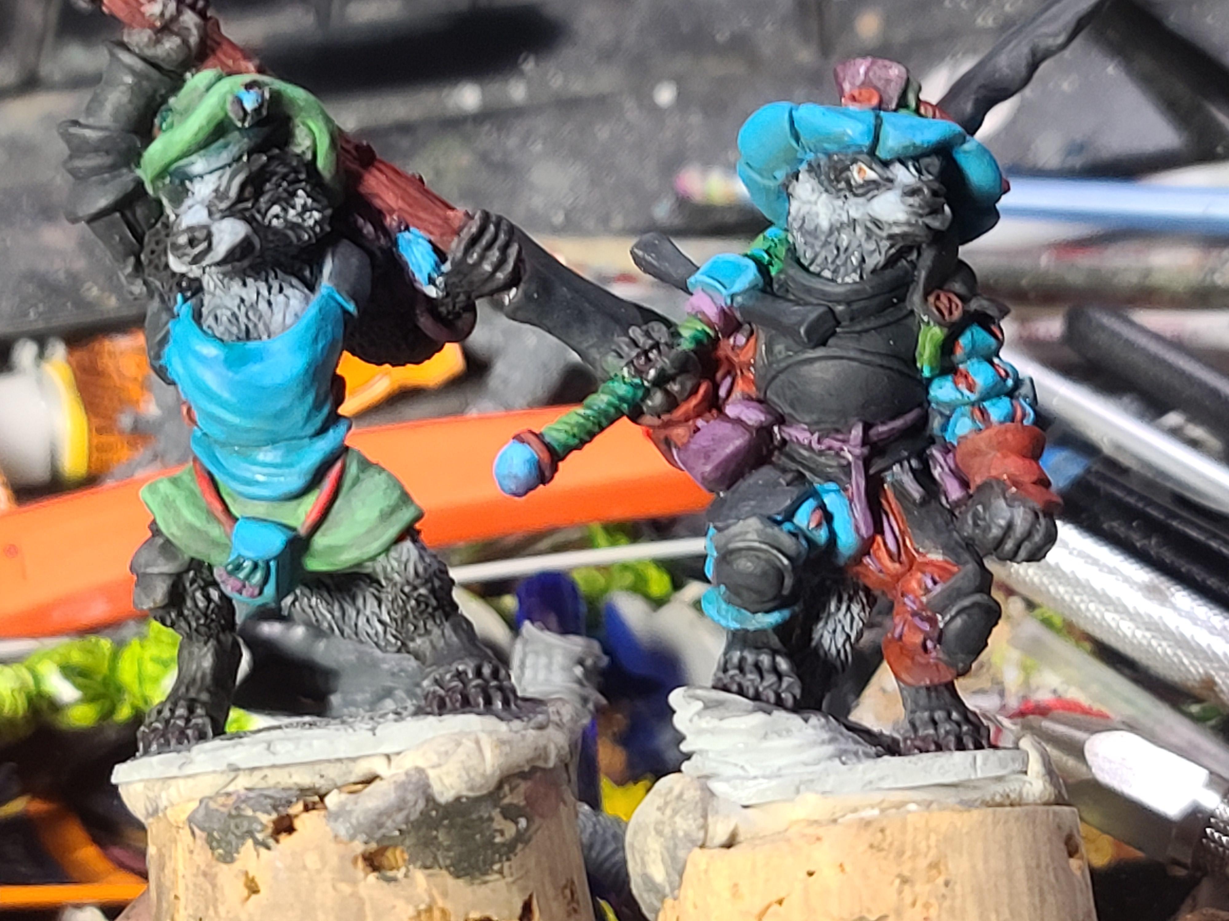 Animal Adventurers, Badger, Burrows And Badgers, Oathsworn Miniatures, Warriors