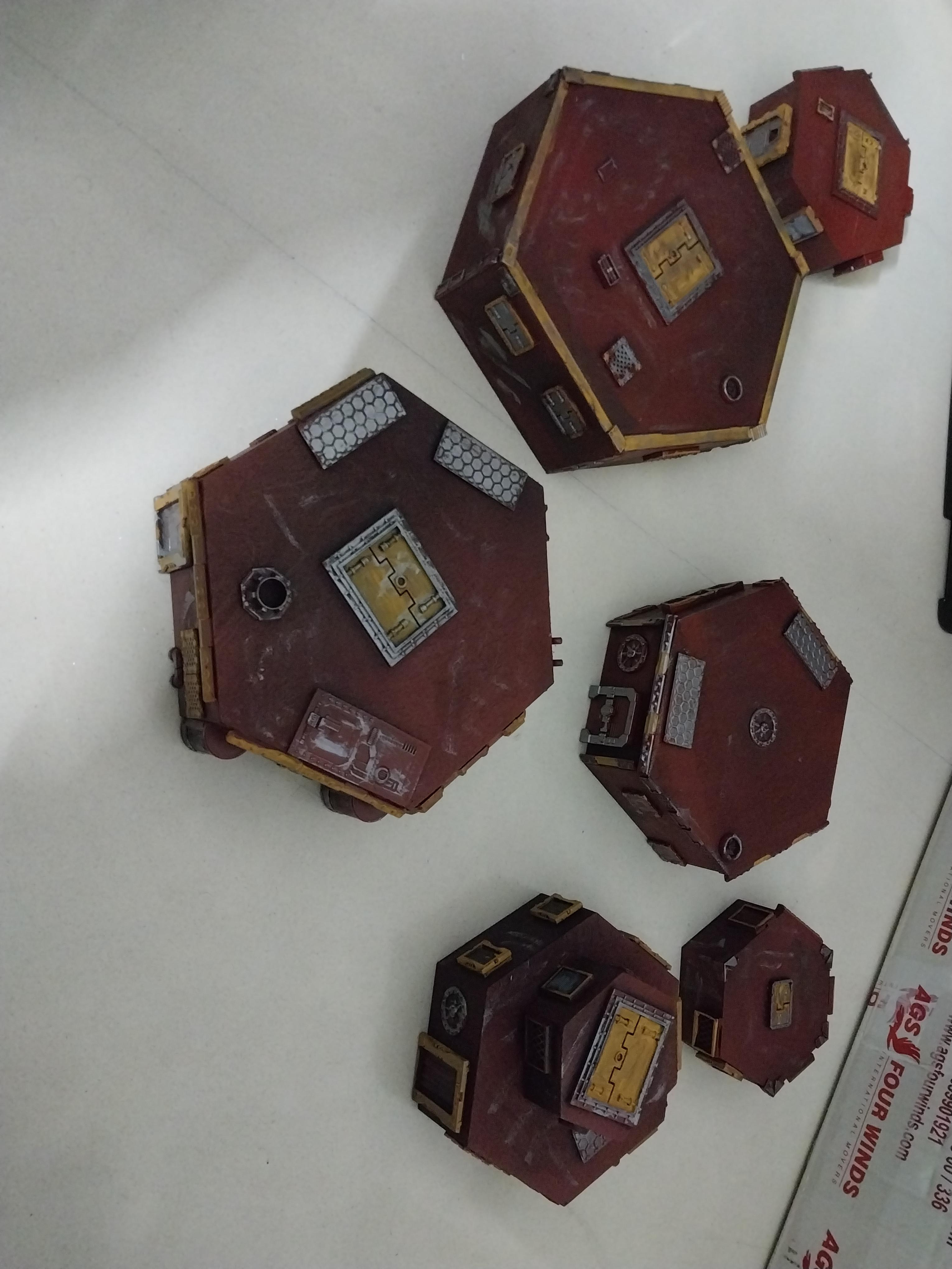 Buildings, Hexagon, Maestroms Edge, Spaceport, Terrain