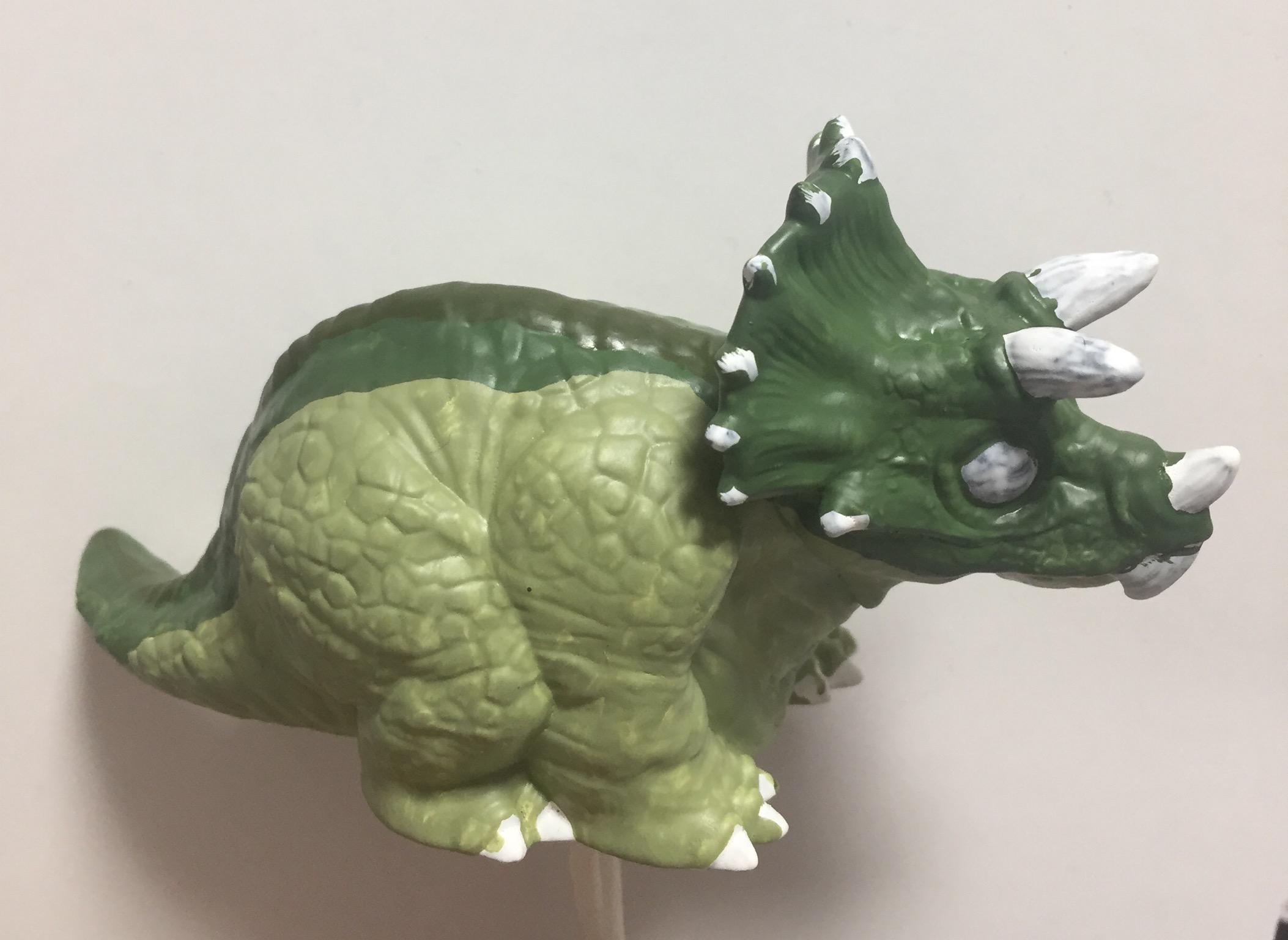 Candy Toy, Chibi, Dinosaur, Pvc, Repaint, Shokugan, Triceratops