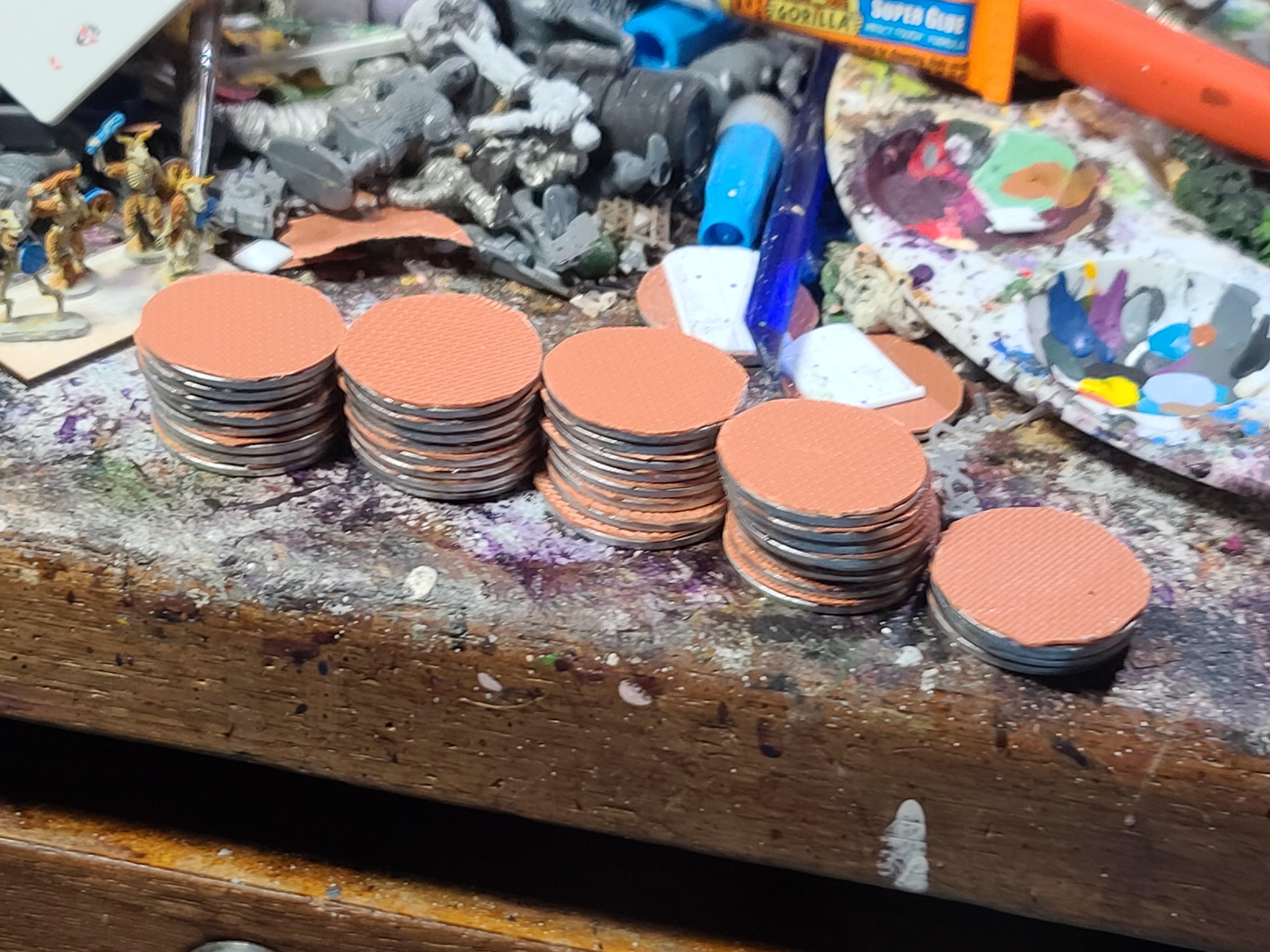 25mm Bases, Base, Batch Building, Plastic Sheet, Semi-scratchbuild, Washers