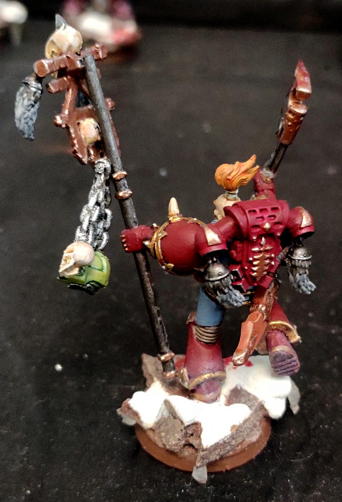 Axe, Berserk, Berserkers, Berzerker, Blood For The Blood God, Blood Wolves, Chaos, Chaos Space Marines, Coconut, Conversion, Heresy, Heretic Astartes, Icon Bearer, Infantry, Khorne, Khorne Wolves, Kitbash, Regiment, Skulls For Skull Throne, Snow, Space Wolves, Traitor Legions, Trophy, Warhammer 40,000