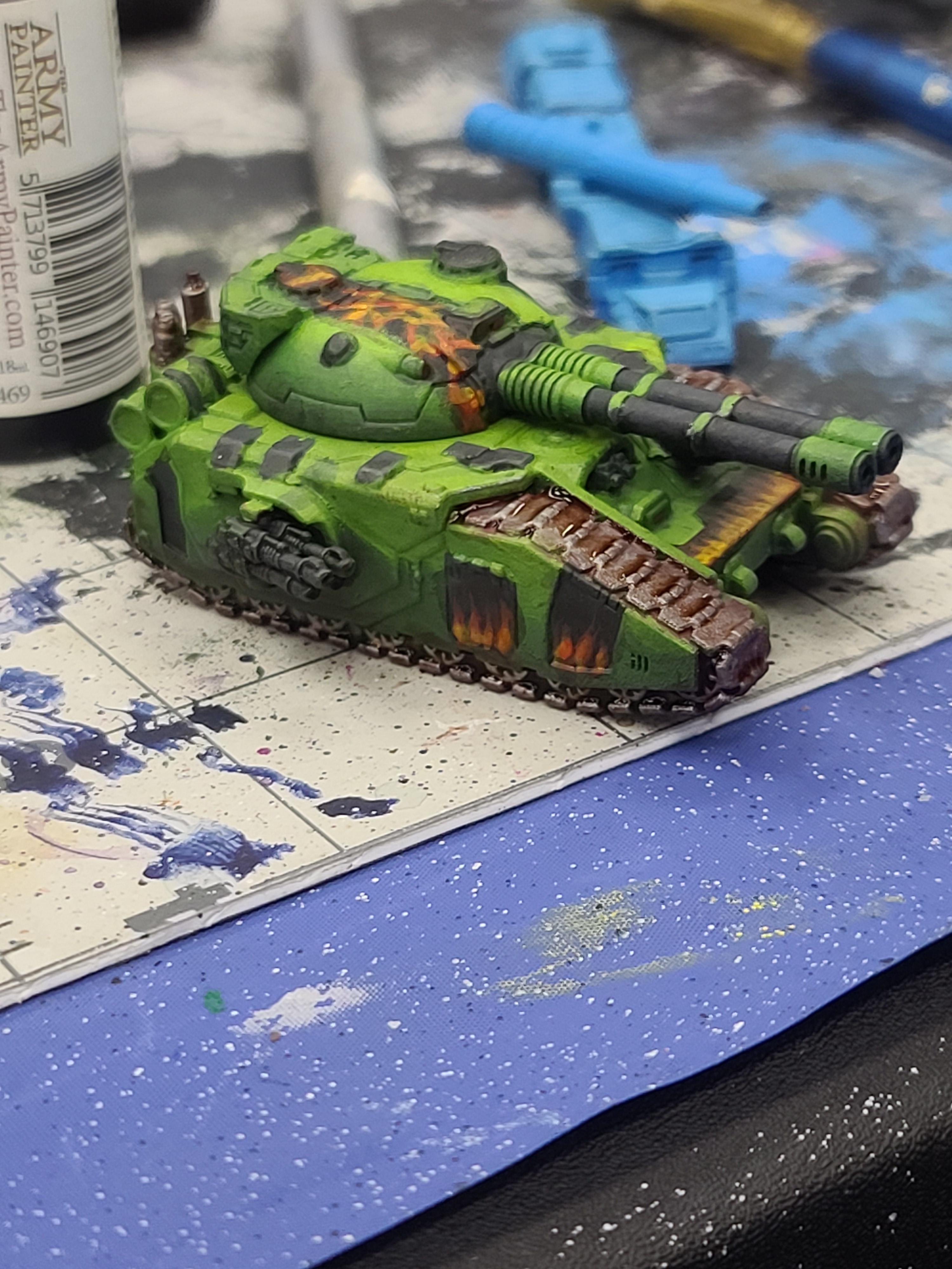 6mm, Epic, Fellblade, Salamanders, Space Marines, Tank